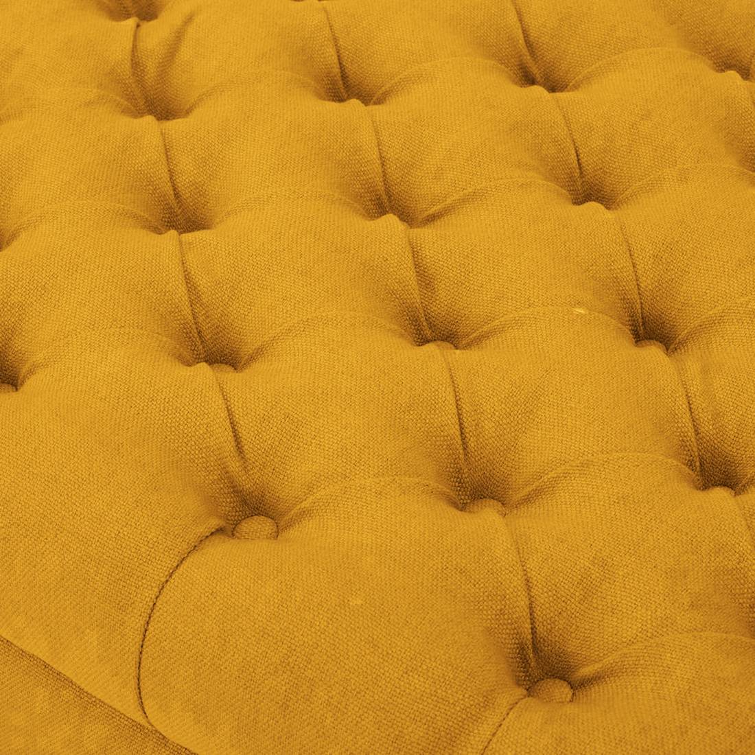 Nowia Fabric 3 Seater Recamier In Bold Yellow Colour With Storage - Febonic Living