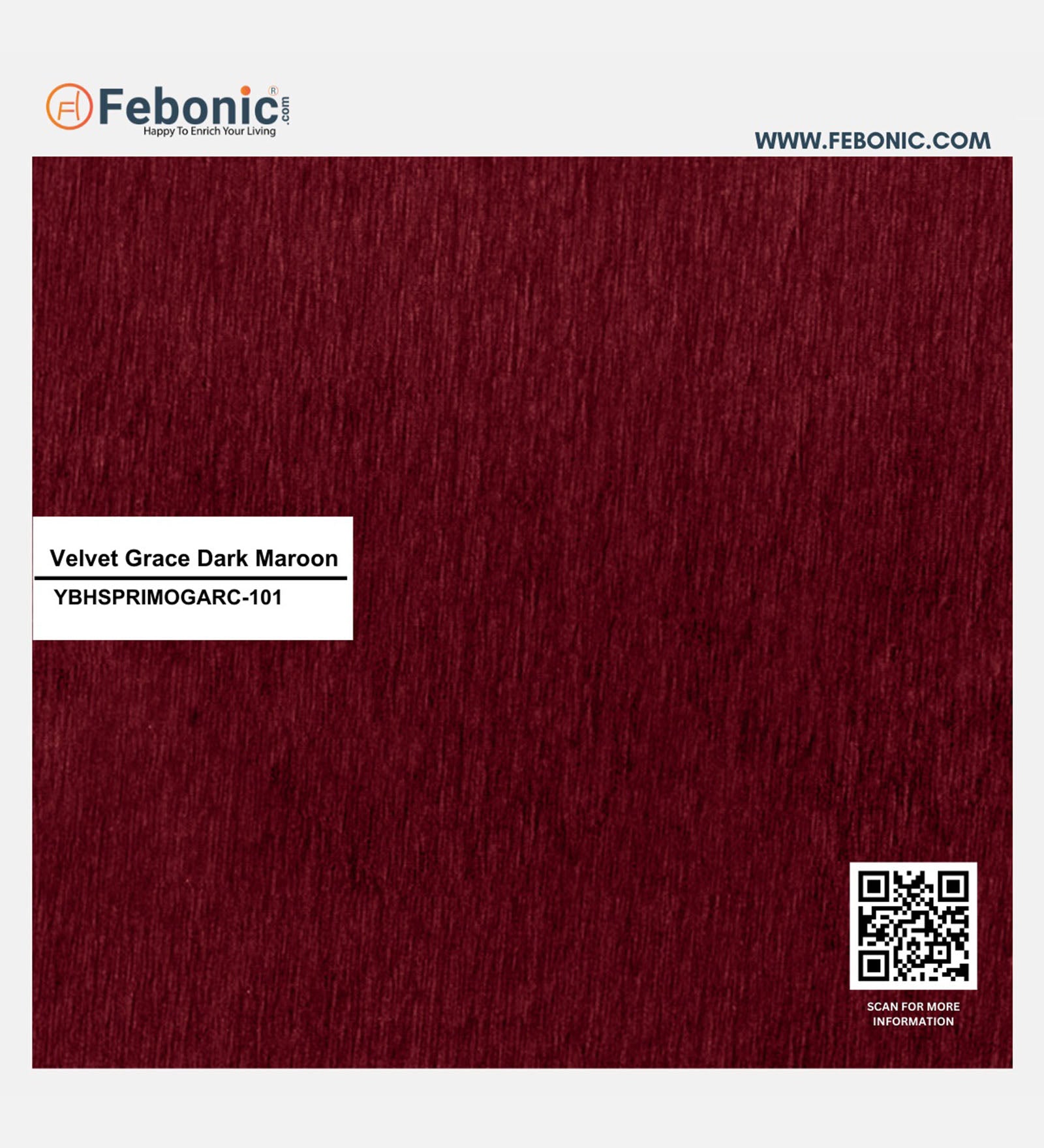 Maro Velvet Upholstered King Size Bed In Dark Maroon Colour - Febonic Living