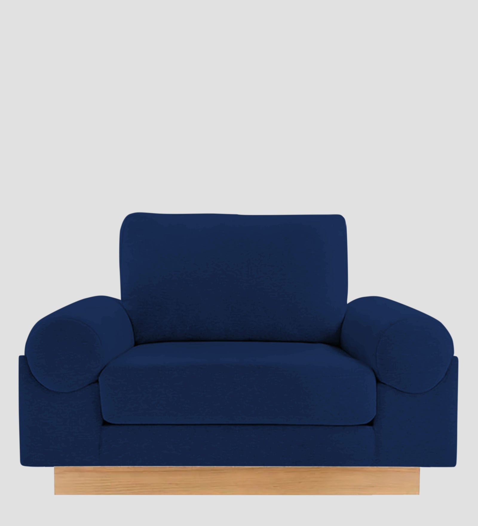 Yuma Fabric 1 Seater Sofa In Royal Blue Colour