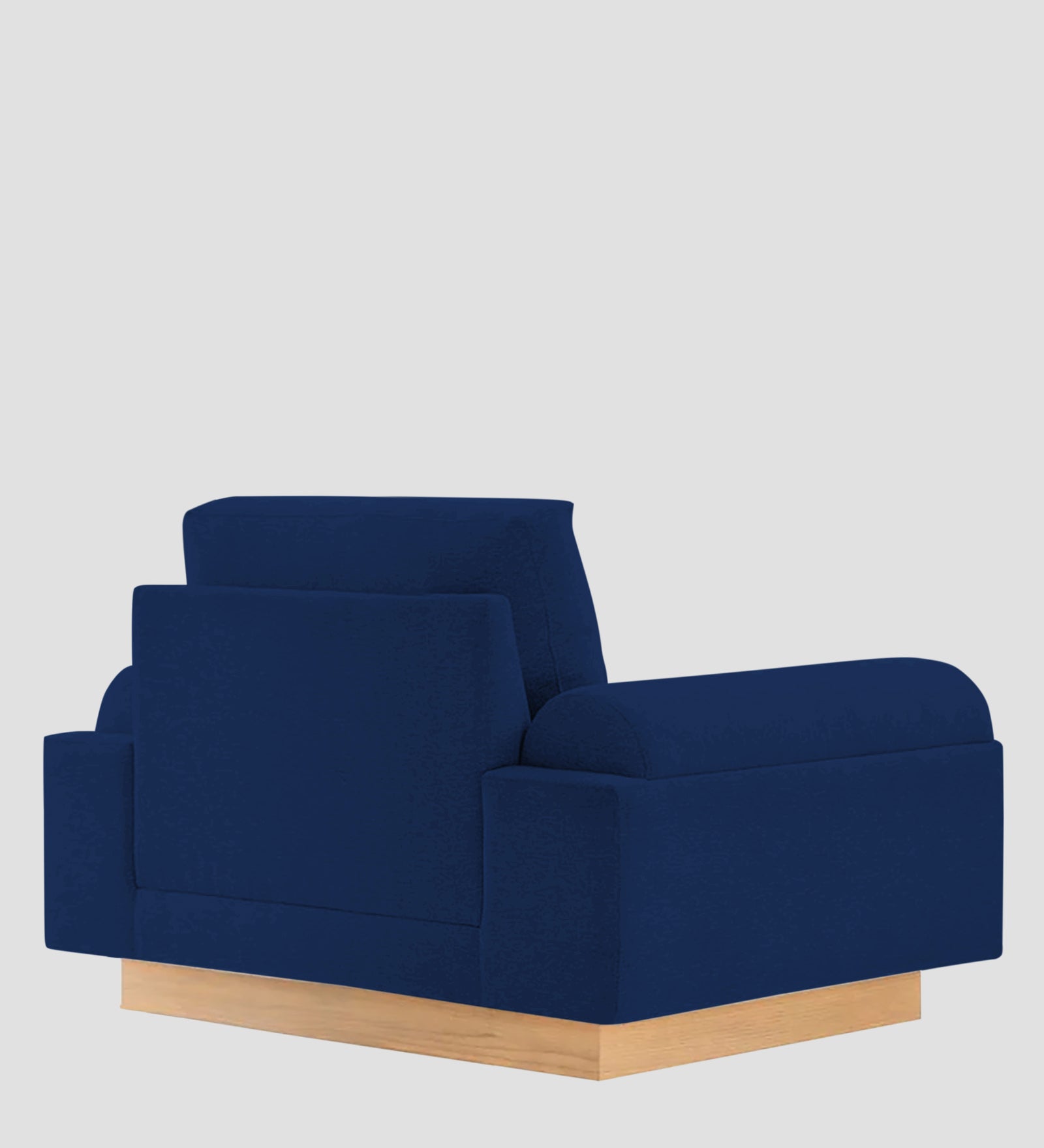 Yuma Fabric 1 Seater Sofa In Royal Blue Colour
