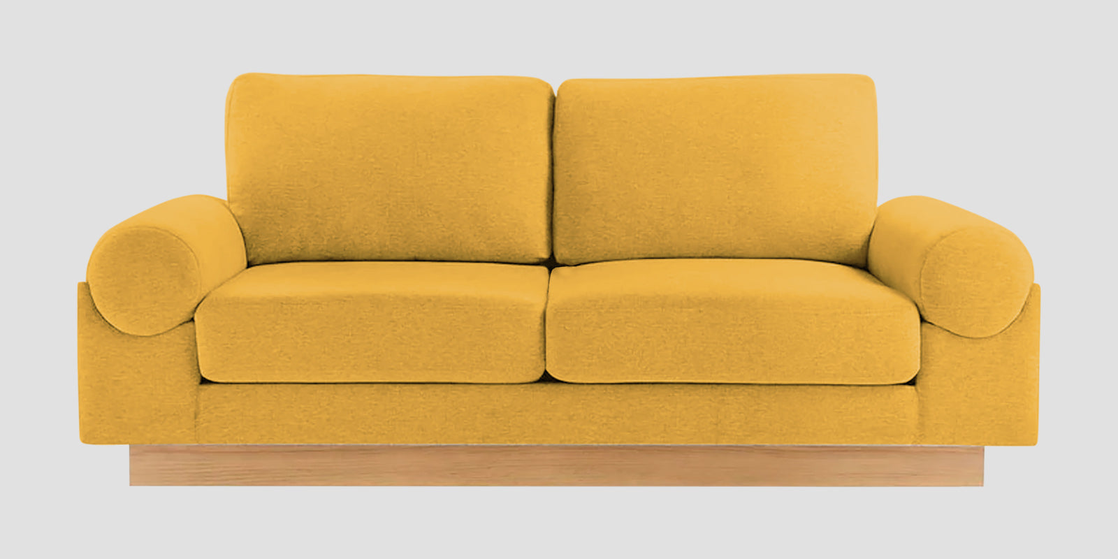 Yuma Fabric 2 Seater Sofa In Bold Yellow Colour