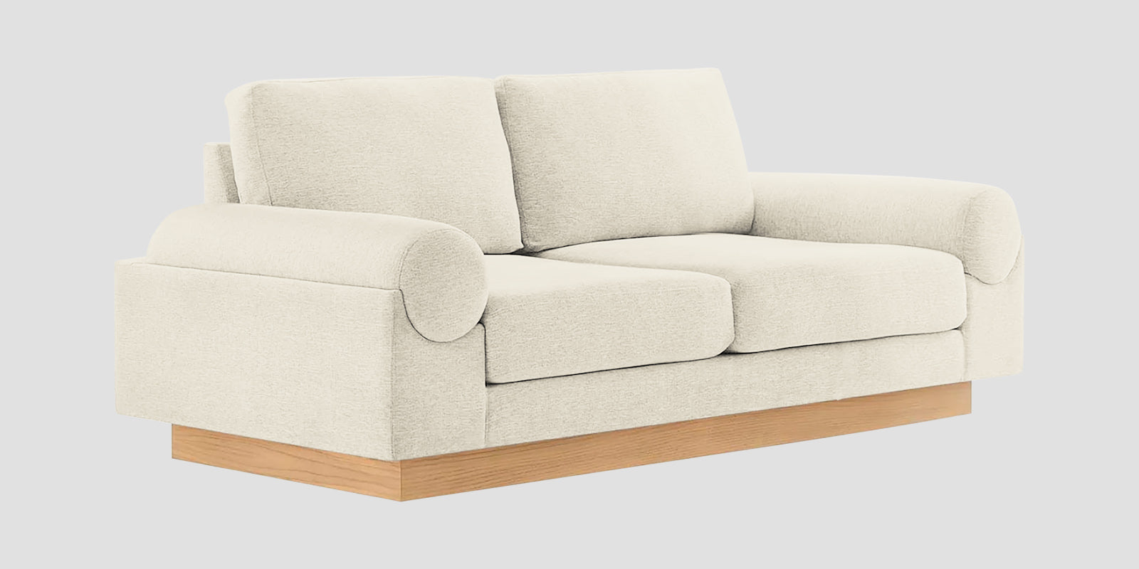 Yuma Fabric 2 Seater Sofa In Ivory Cream Colour