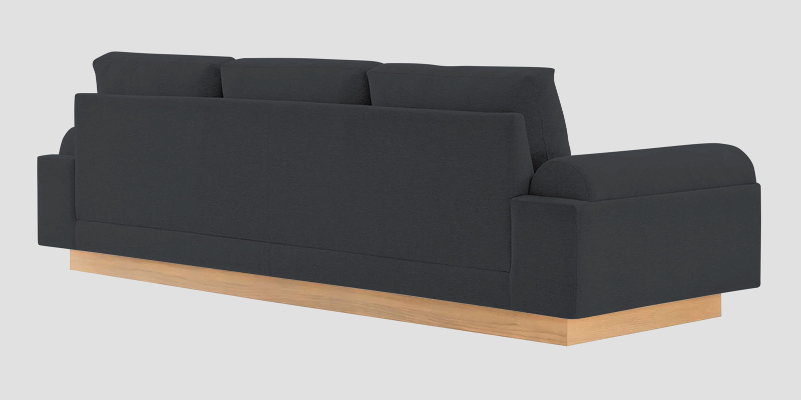 Yuma Fabric 3 Seater Sofa In Charcoal Grey Colour