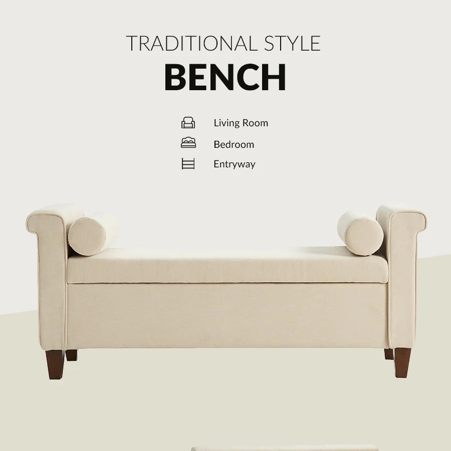 Gabino Velvet 2 Seater Recamier In Camel Beige Colour With Storage - Febonic Living