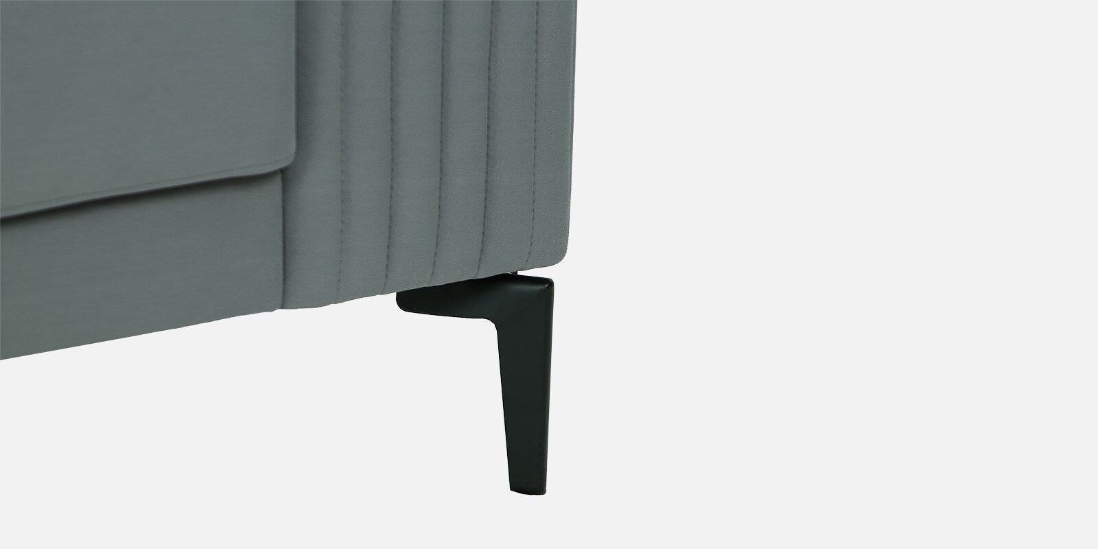 Zara Waterproof Velvet 3 Seater Sofa in Fossil Grey Colour - Febonic Living