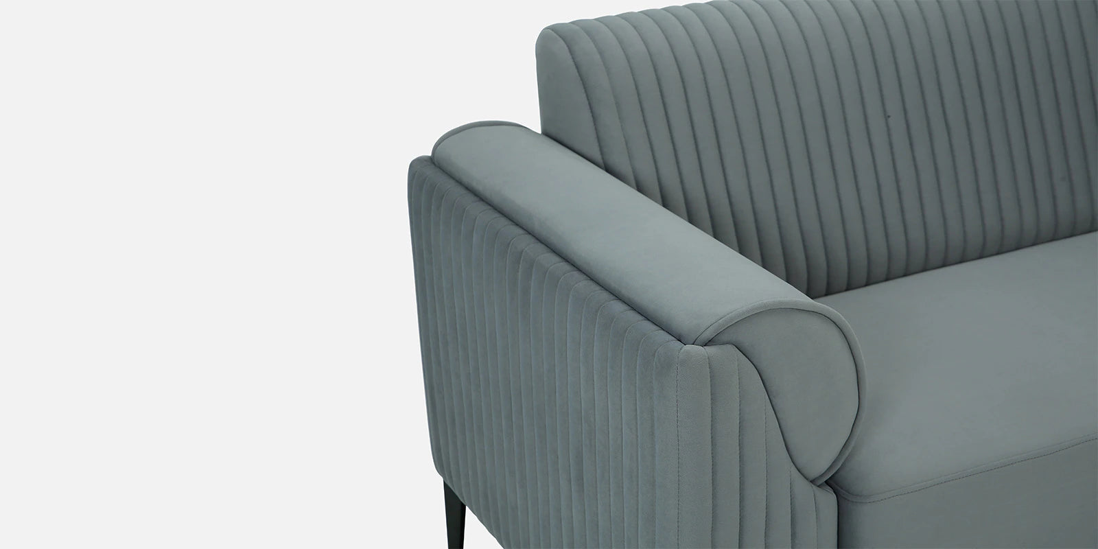 Zara Waterproof Velvet 3 Seater Sofa in Fossil Grey Colour - Febonic Living