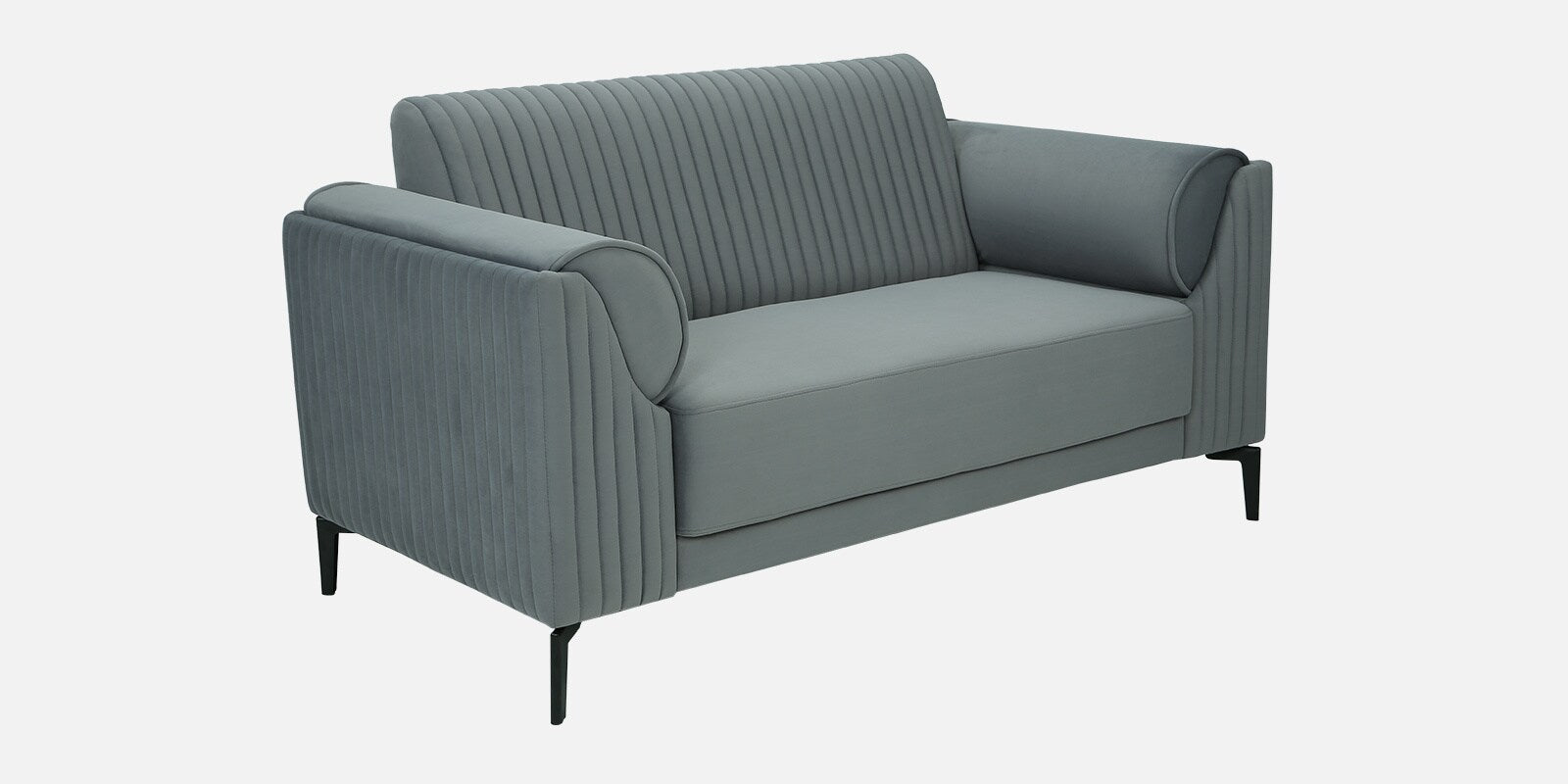 Zara Waterproof Velvet 2 Seater Sofa in Fossil Grey Colour - Febonic Living