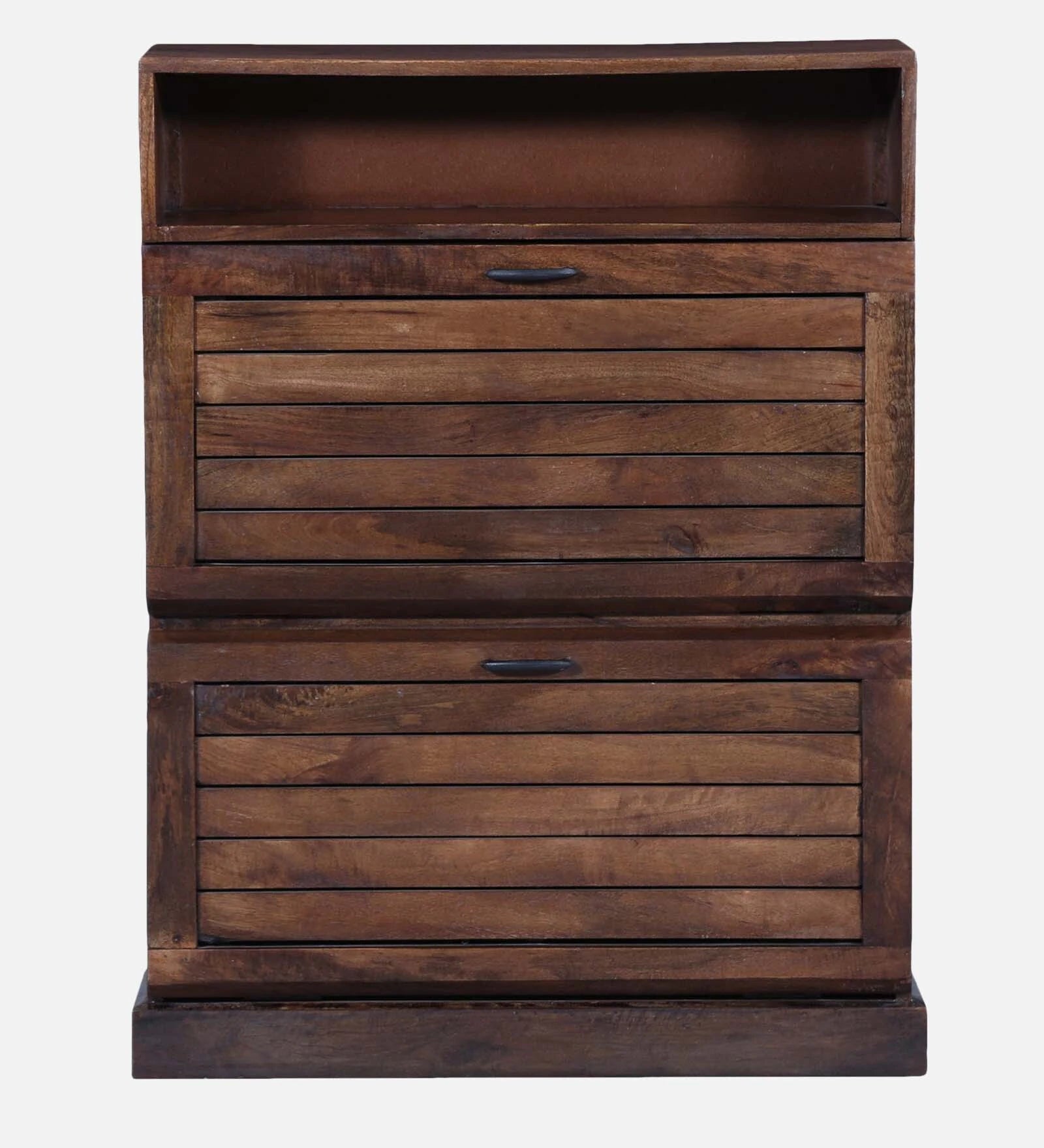 Osaka Solid Wood Tilt Out Shoe Rack In Provincial Teak Finish - Febonic Living