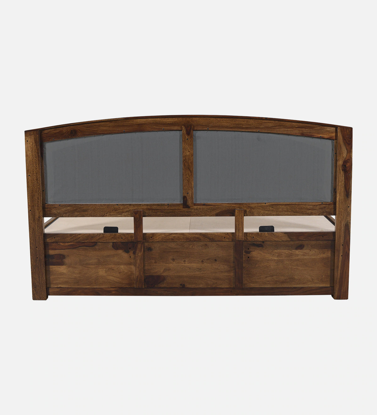 Zephyr Sheesham Wood King Size Bed In Provincial Teak Finish With Hydraulic Storage
