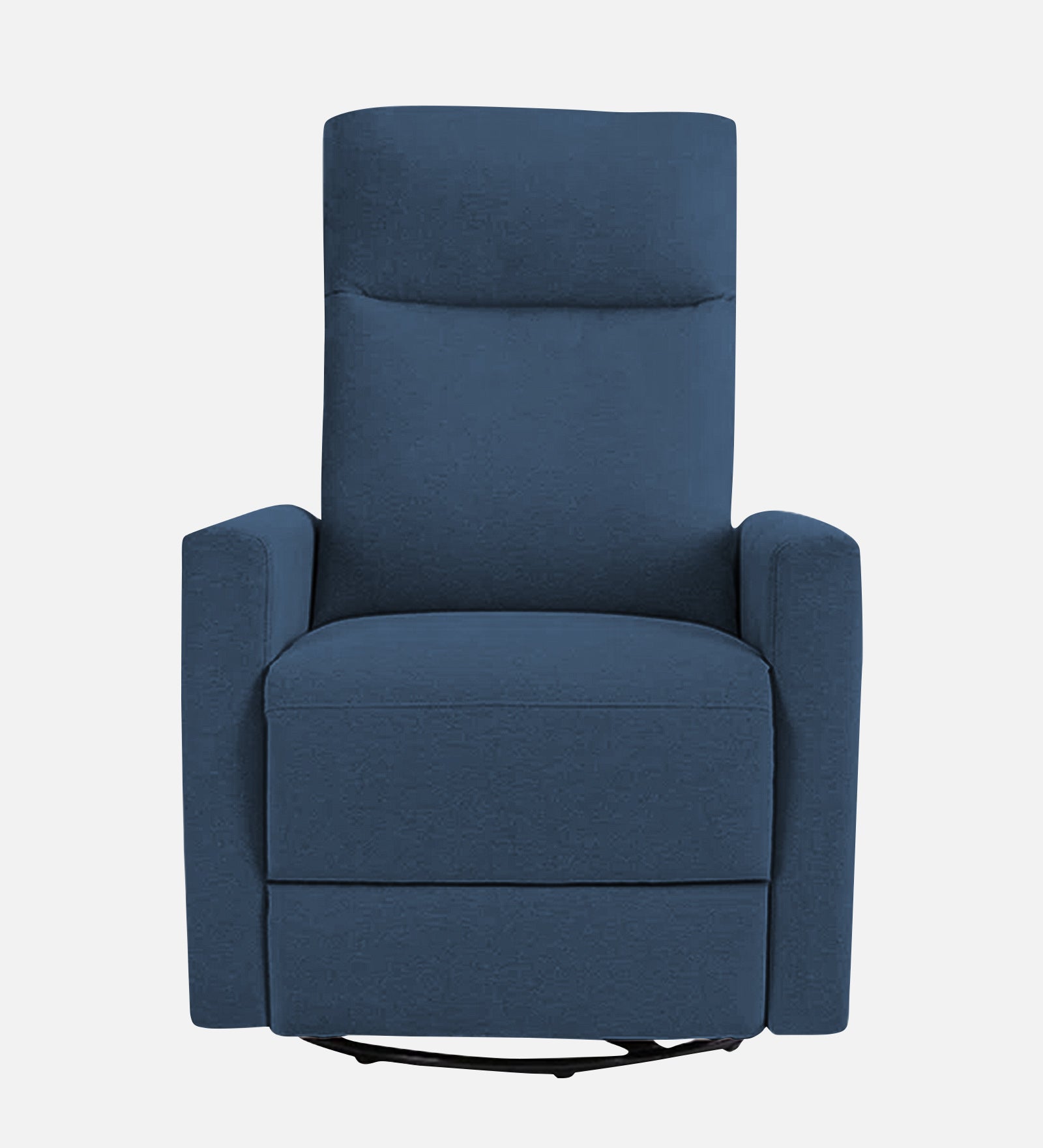 Zura 1 Seater Rotating Motorized Fabric Recliner - Light Blue - Front View by Febonic Living
