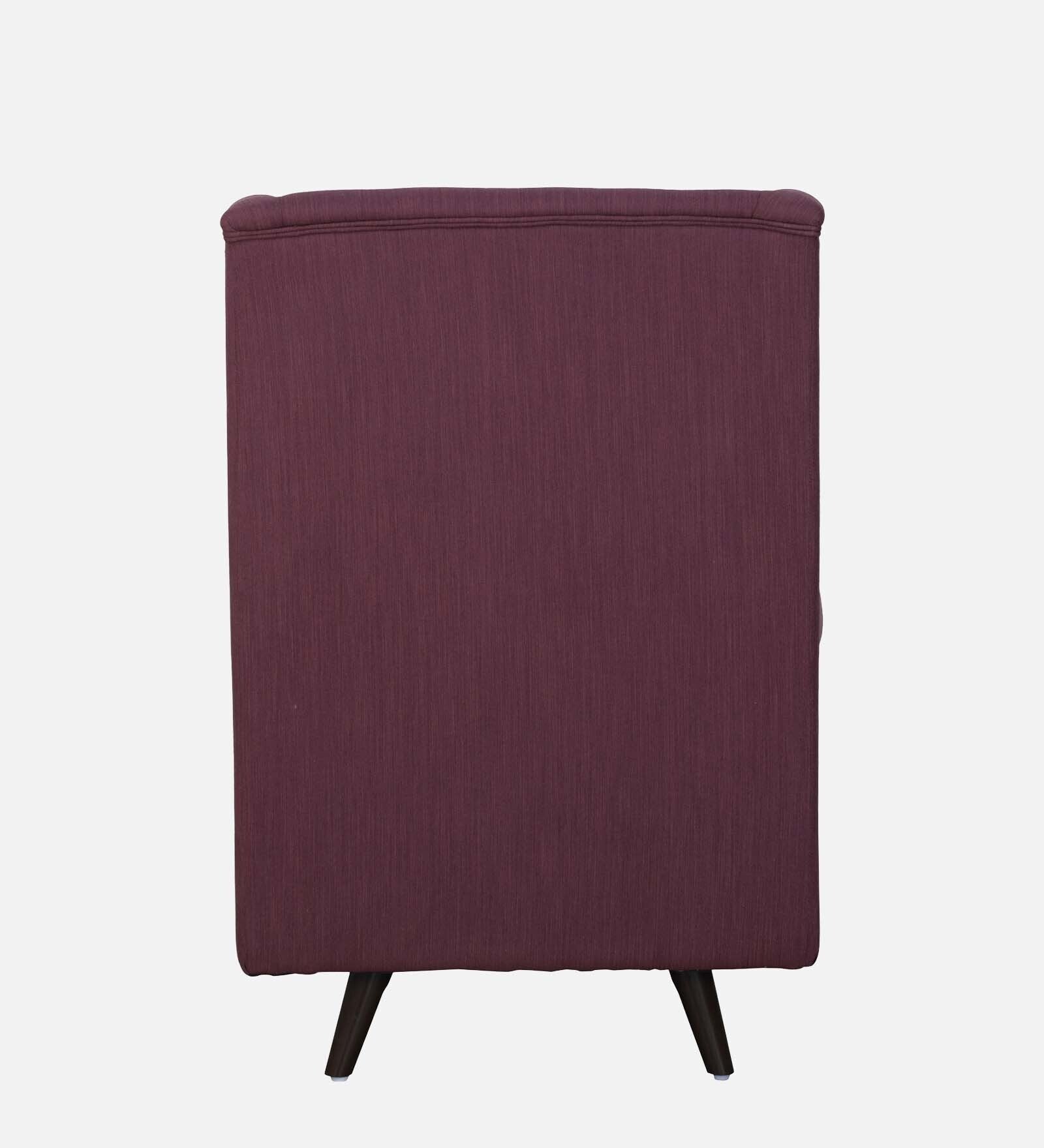 Cuddle Fabric Wing Chair In Wine Colour With Foot Stool