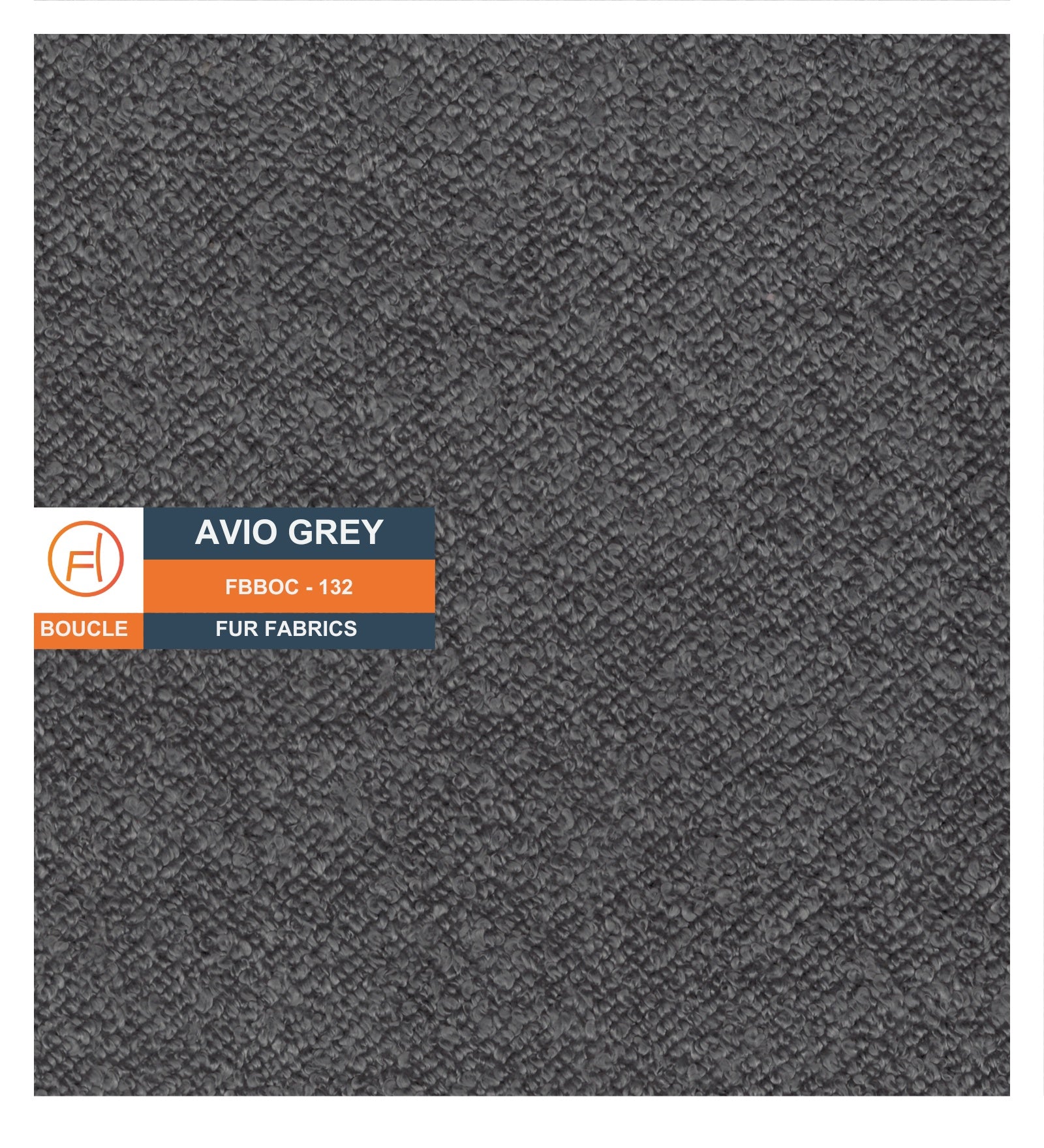 Rexi Boucle Fabric Bench In Avio Grey Colour - Febonic Living
