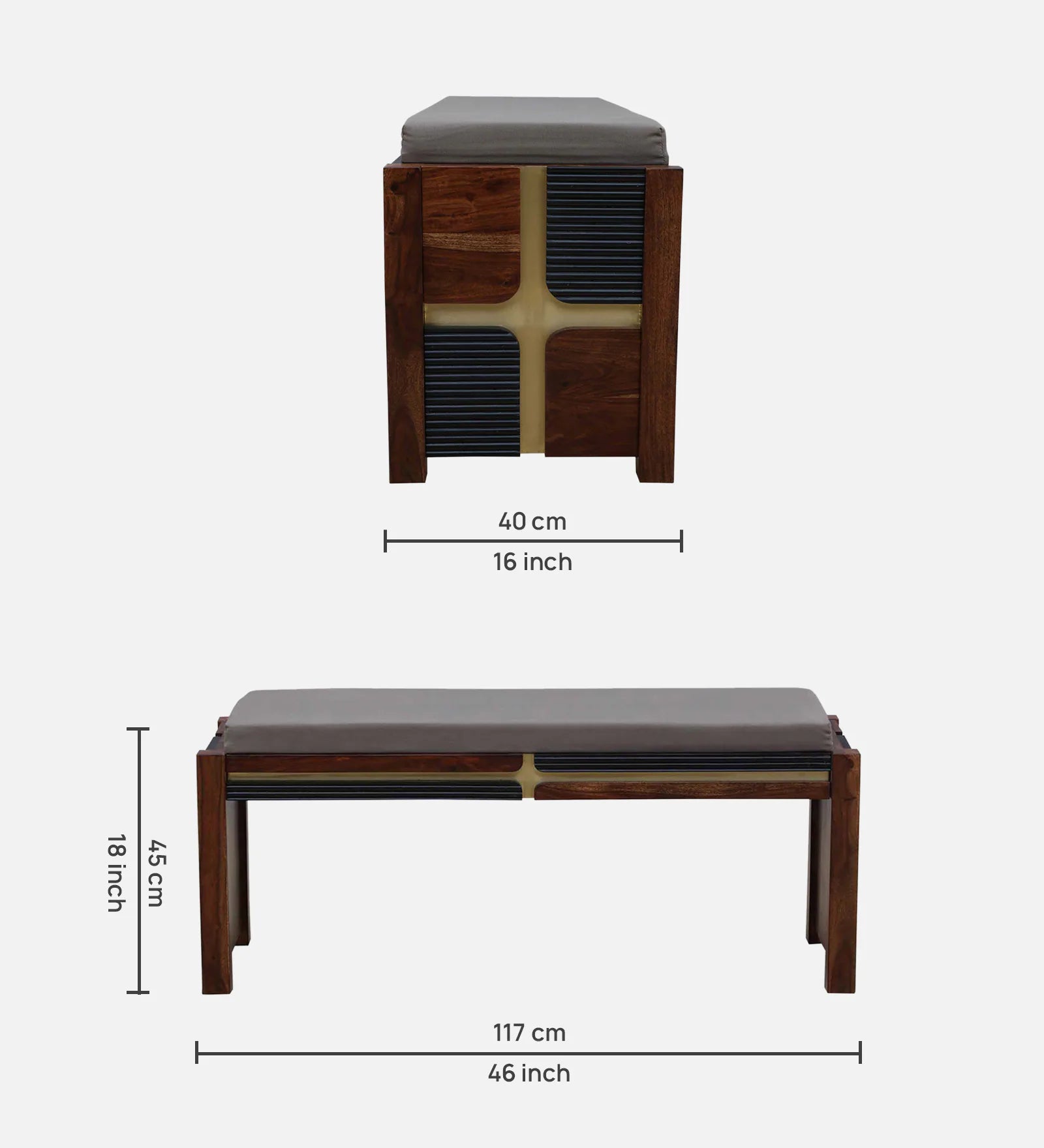 Rook Sheesham Wood 6 Seater Dining Set In Scratch Resistant Provincial Teak Finish With Bench - Febonic Living