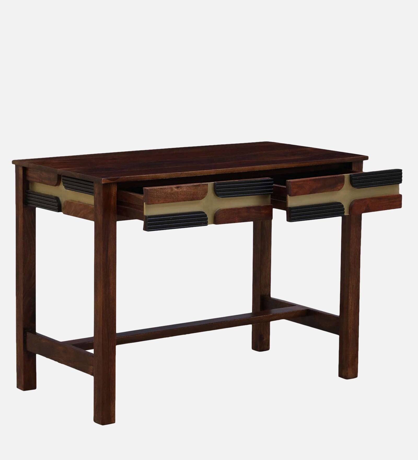 Rook Sheesham Wood Writing Table With Scratch Resistant In Provincial Teak Finish - Febonic Living