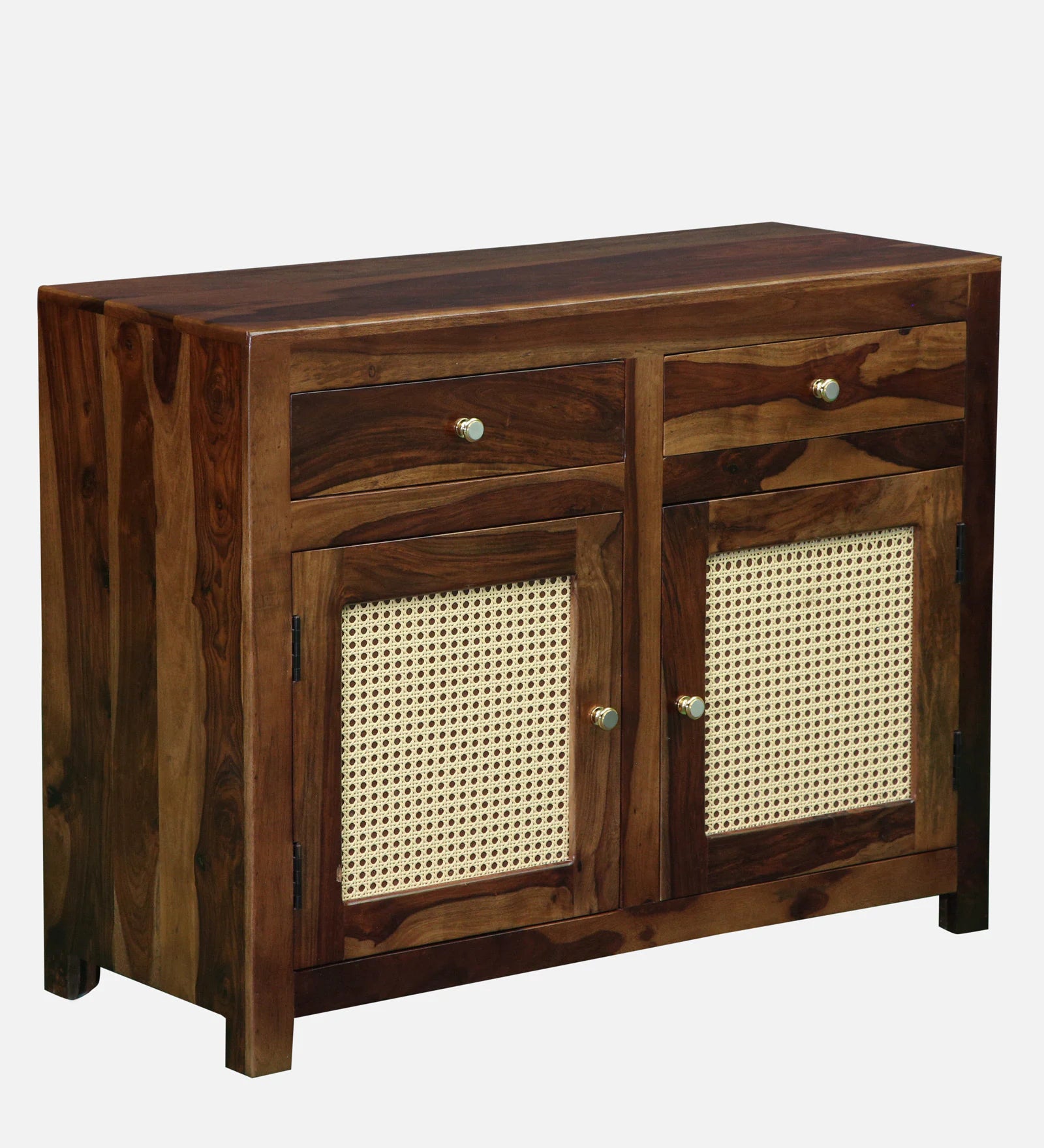 Albans Sheesham Wood 2 Door Sideboard in Provincial Teak Finish - Febonic Living