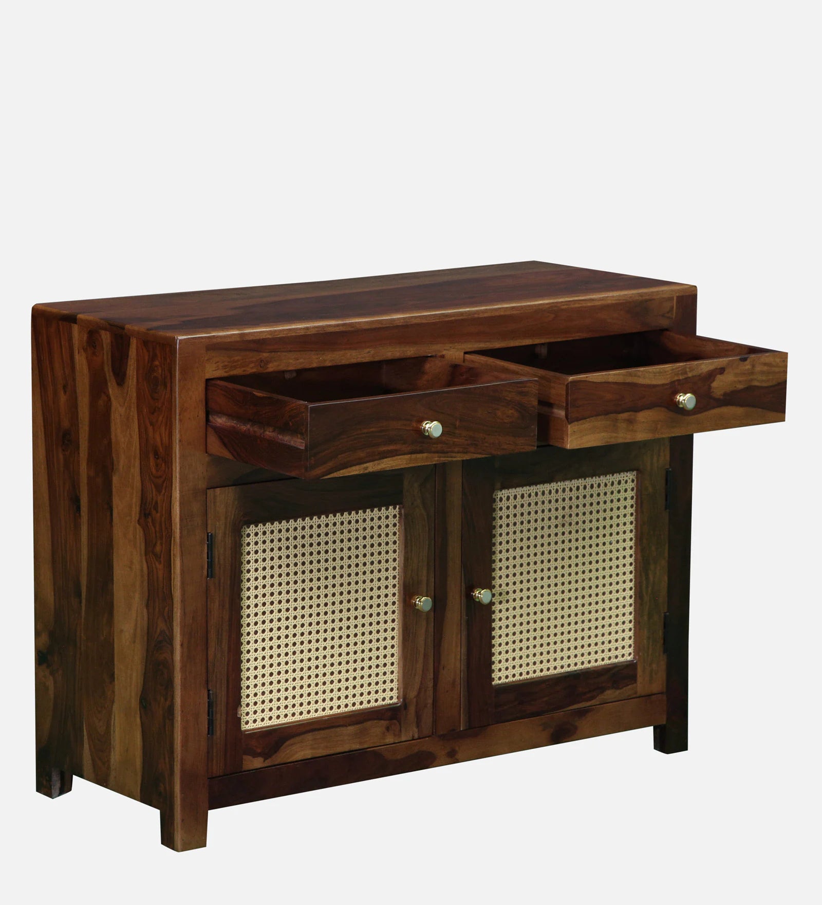 Albans Sheesham Wood 2 Door Sideboard in Provincial Teak Finish - Febonic Living