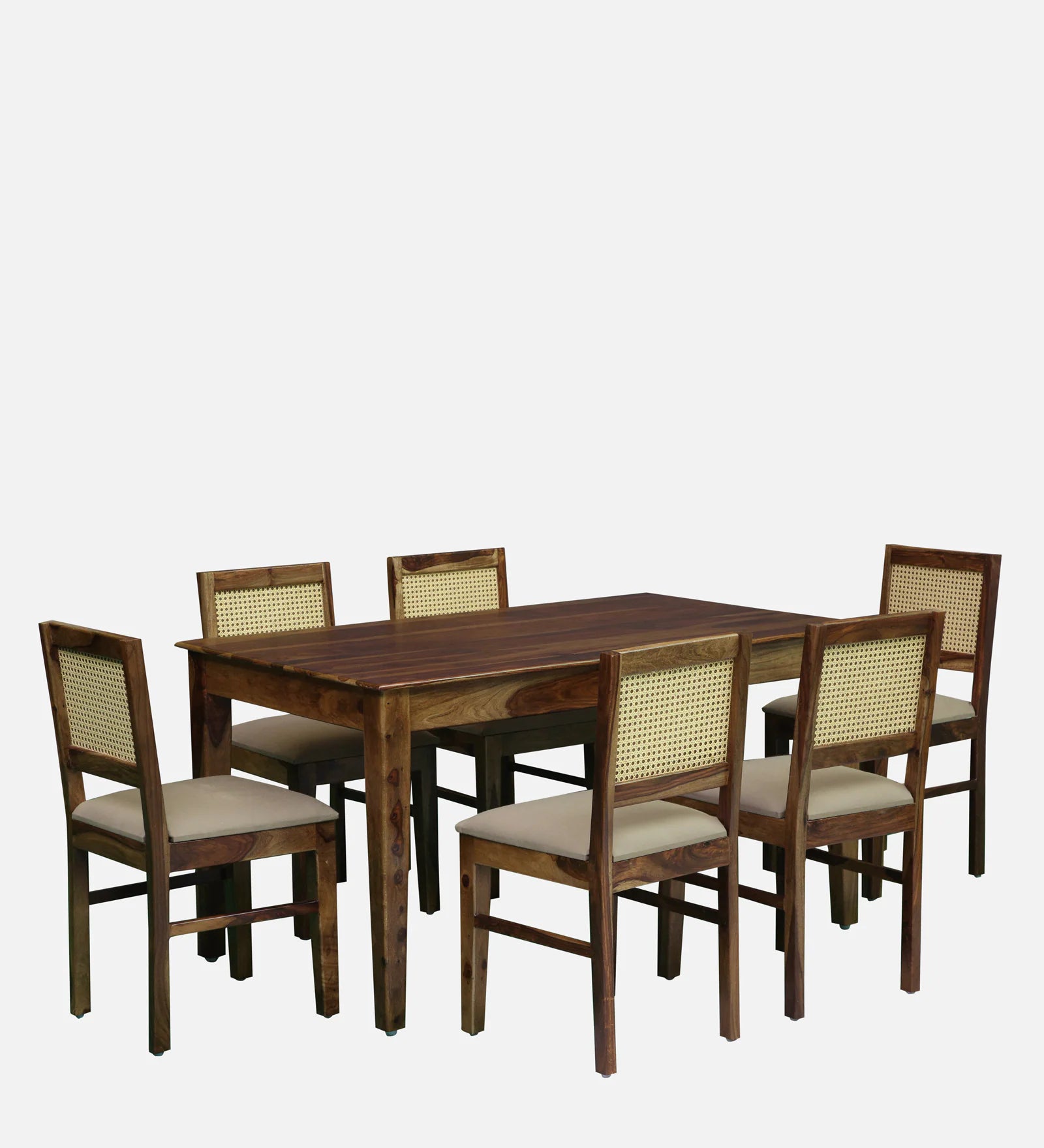 Albans Sheesham Wood 6 Seater Dining Set In Provincial Teak Finish - Febonic Living