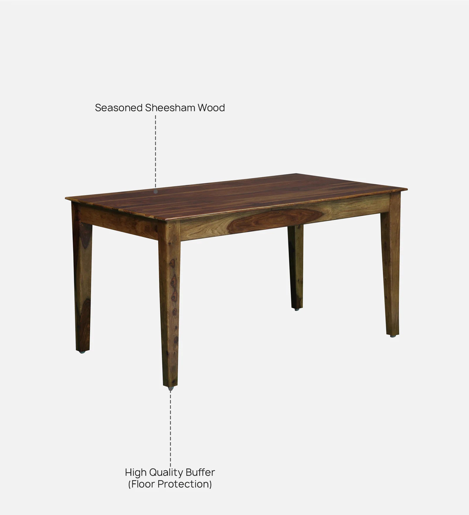 Albans Sheesham Wood 6 Seater Dining Set In Provincial Teak Finish - Febonic Living