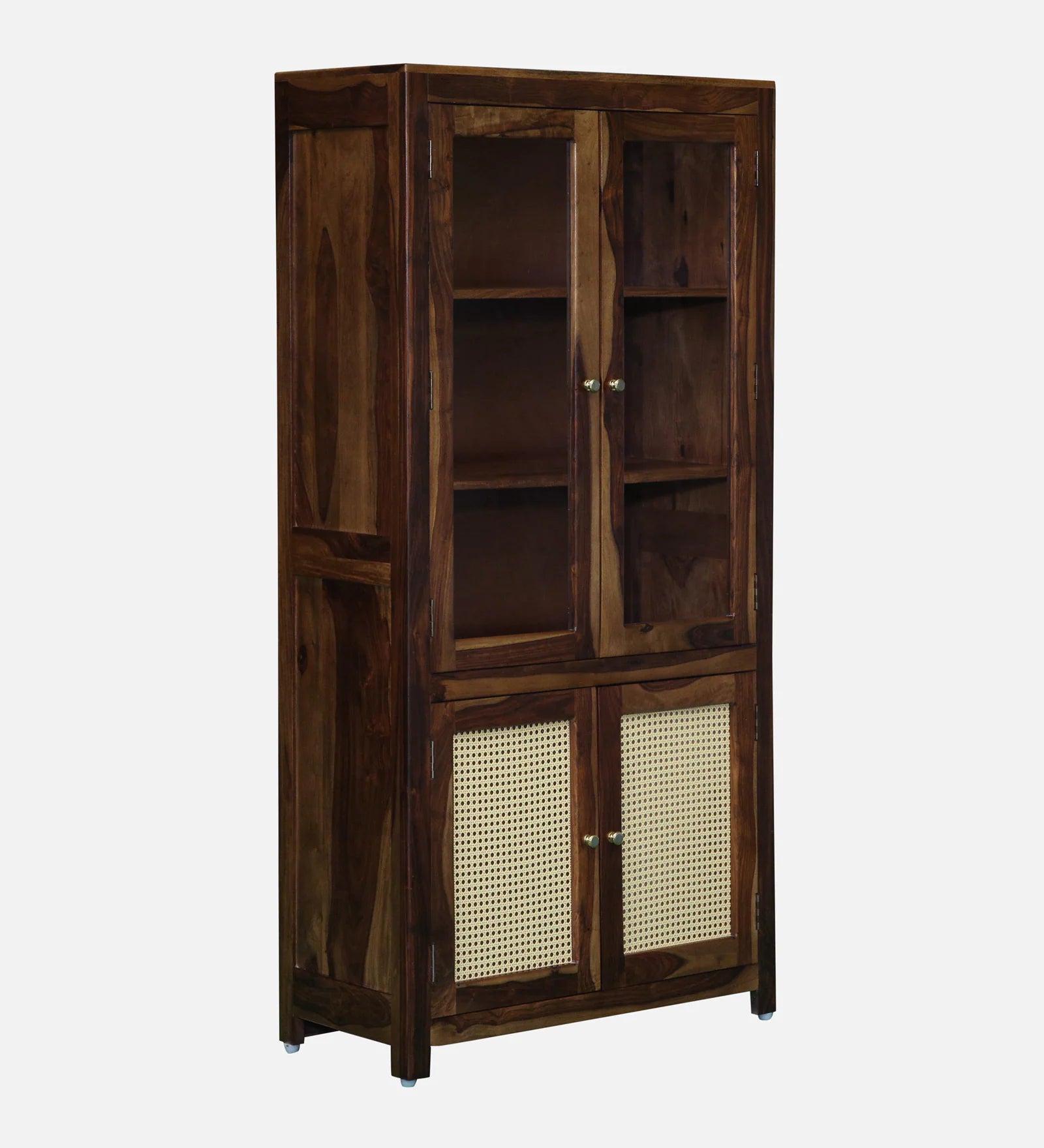 Albans Sheesham Wood Book Case in Provincial Teak Finish - Febonic Living