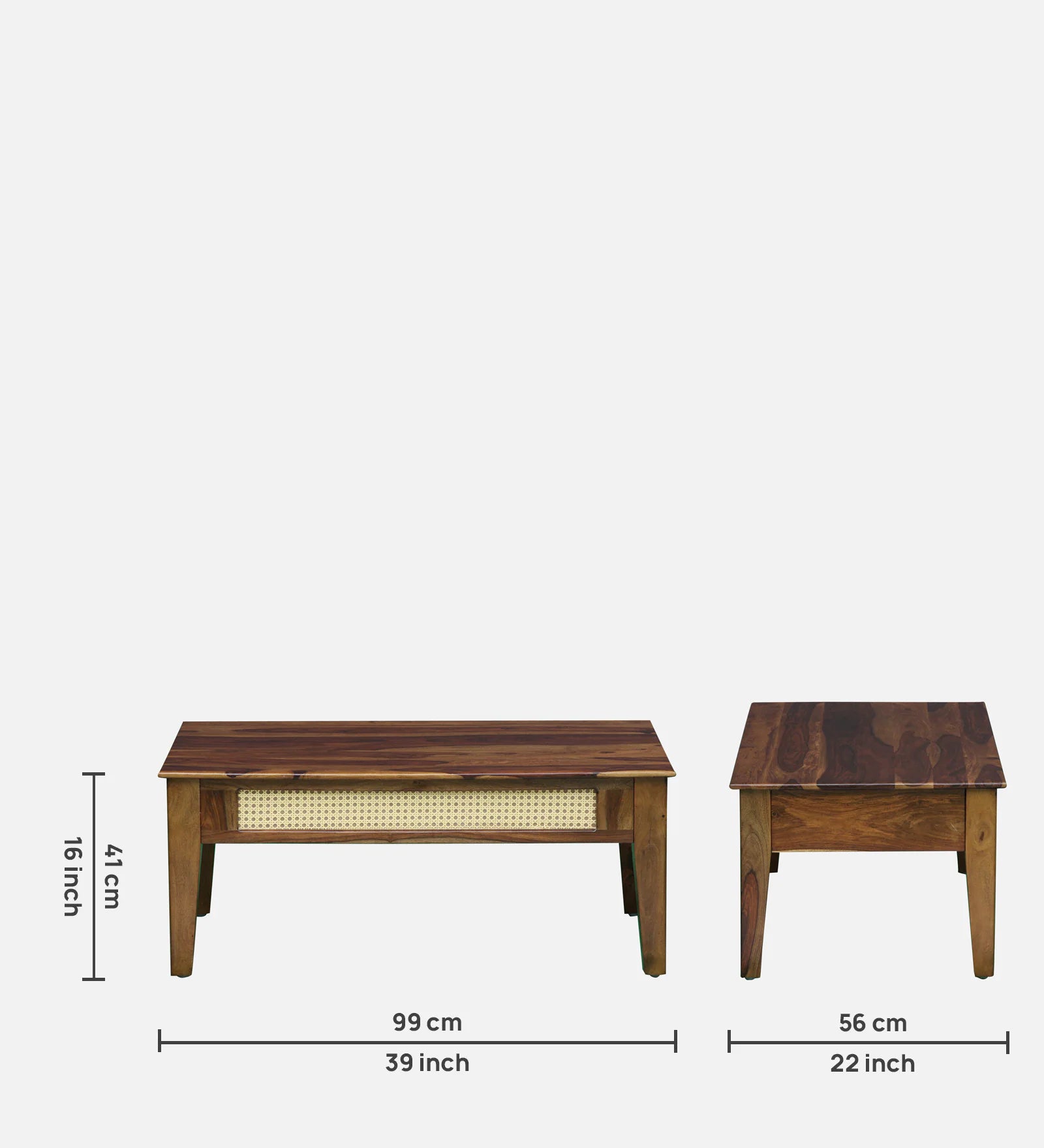 Albans Sheesham Wood Coffee Table In Provincial Teak Finish - Febonic Living