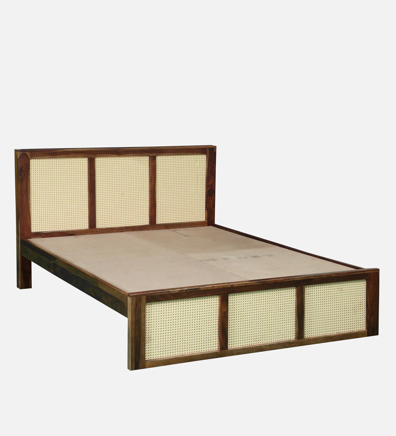 Albans Sheesham Wood Queen Size Bed In Provincial Teak Finish - Febonic Living