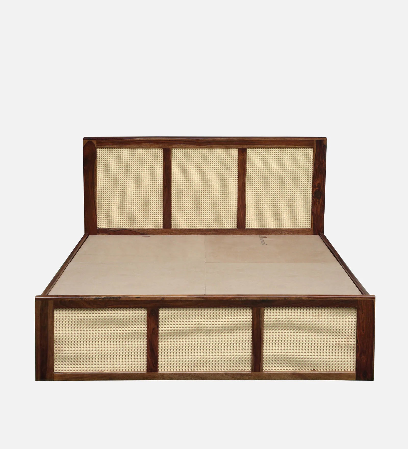 Albans Sheesham Wood Queen Size Bed In Provincial Teak Finish - Febonic Living