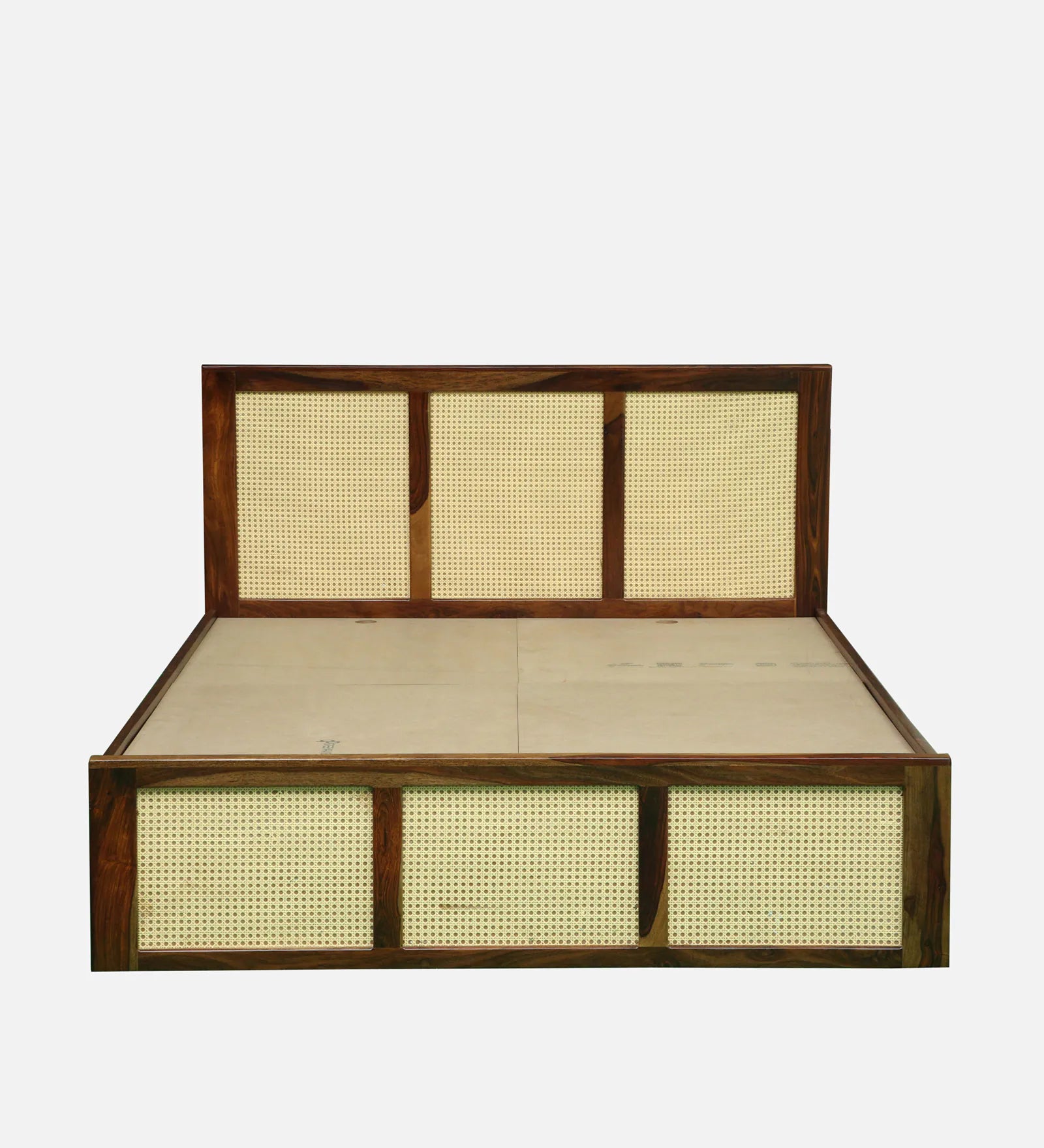 Albans Sheesham Wood King Size Bed In Provincial Teak Finish With Box Storage - Febonic Living