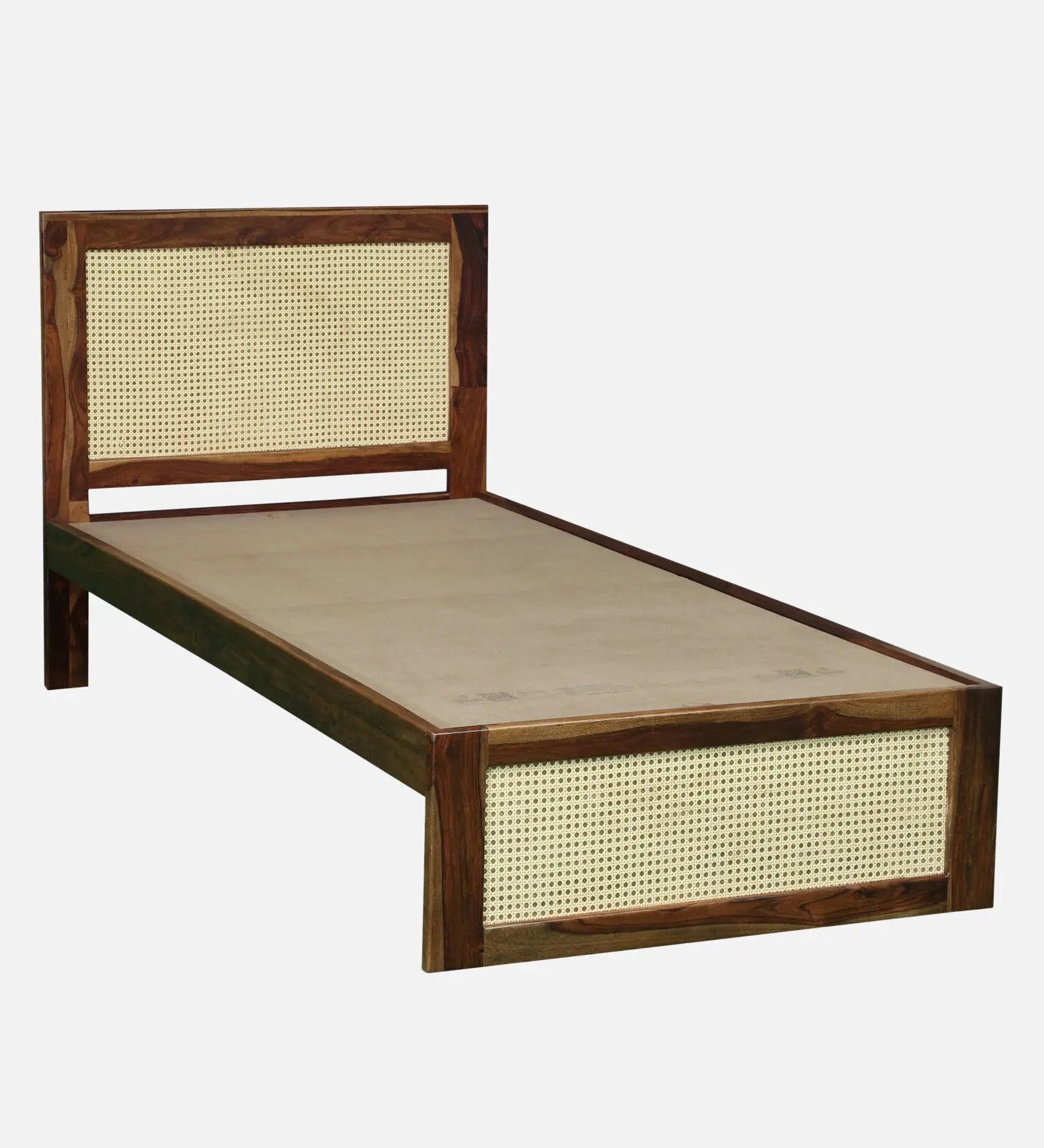 Albans Sheesham Wood Single Bed In Provincial Teak Finish Wudmor By Febonic