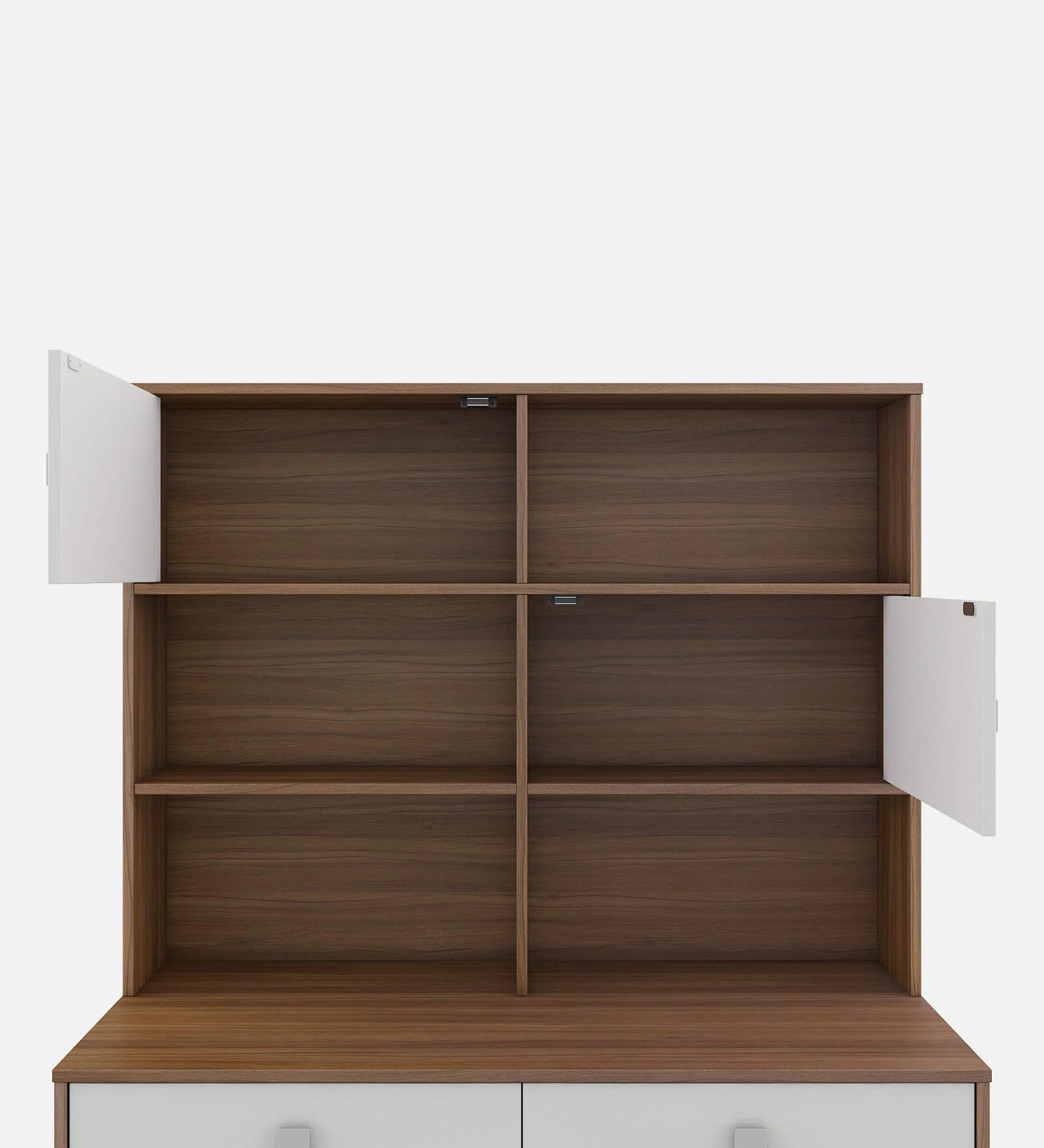 Banha Study Table In Oral Walnut and Frosty White Finish - Febonic Living