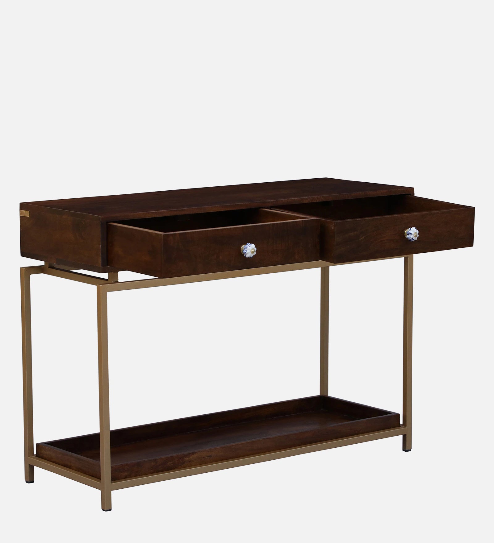 Macon Solid Wood Console Table In Provincial Teak Finish - Febonic Living