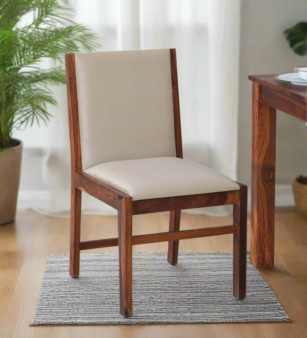 Jinan Sheesham Wood Dining Chairs In Honey Oak Finish (Set Of 2) - Febonic Living