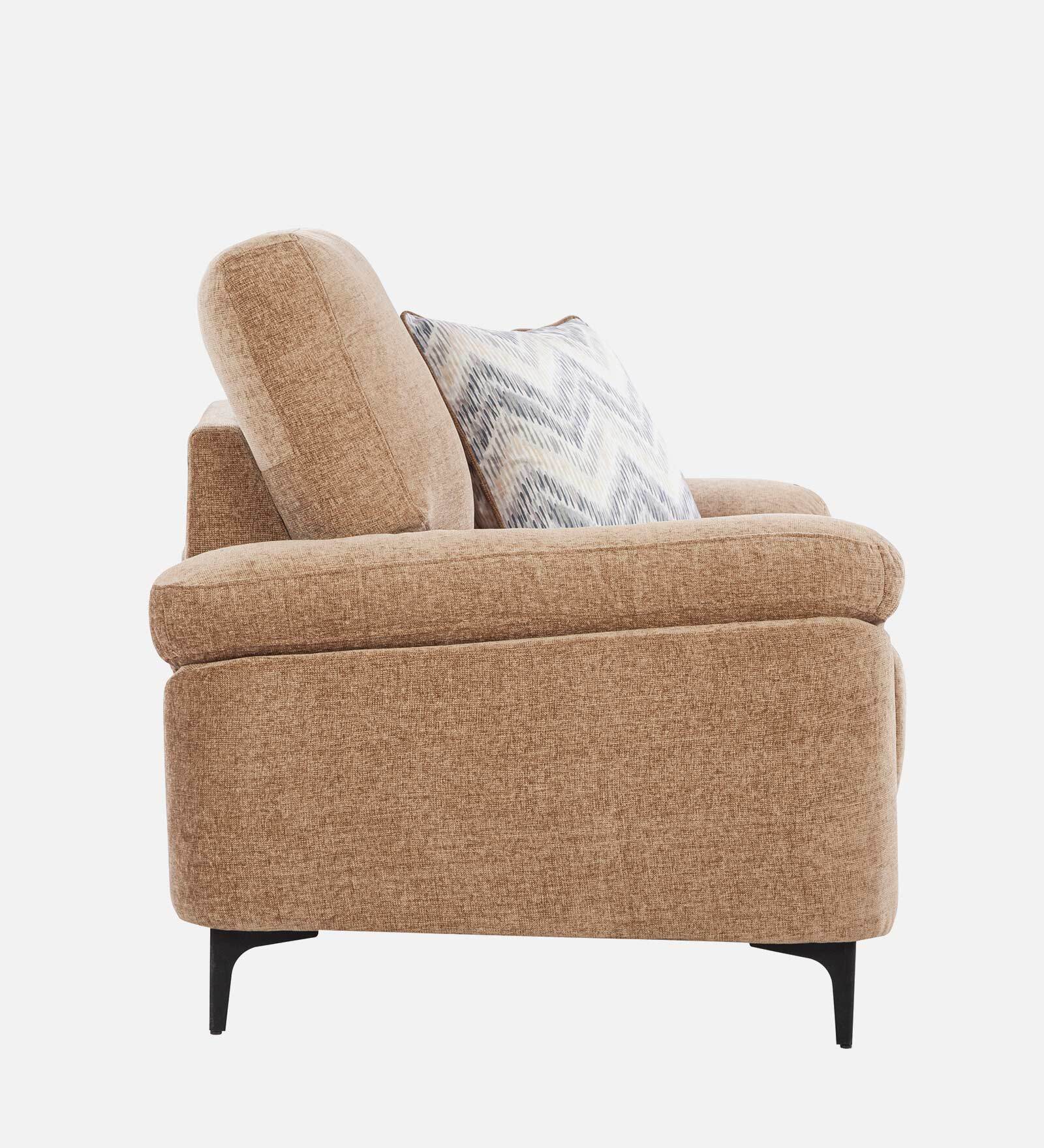 Amsterdam Fabric 1 Seater Sofa In Cosmic Beige Colour - Febonic Living