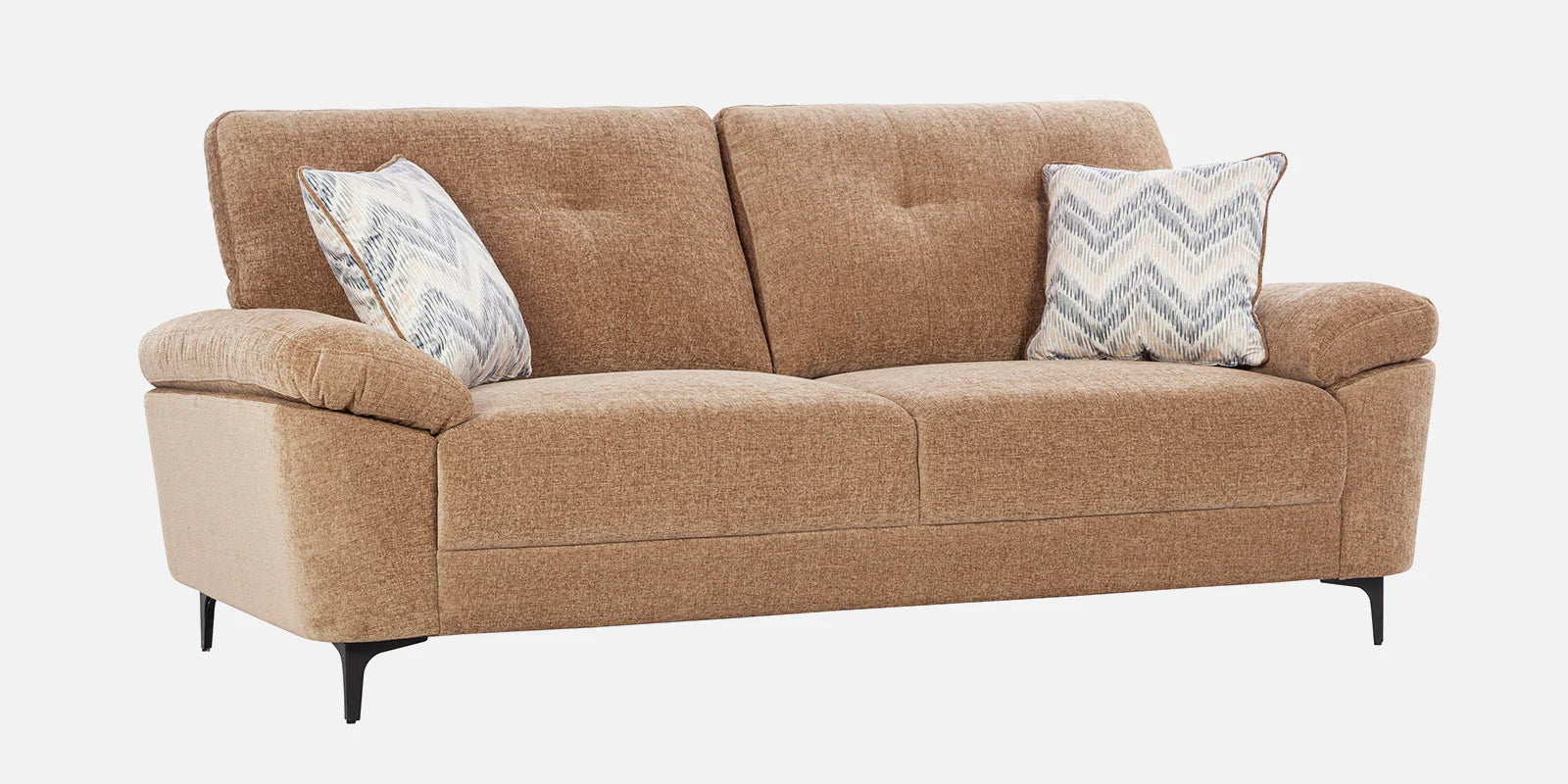 Amsterdam Fabric 3 Seater Sofa In Cosmic Beige Colour - Febonic Living