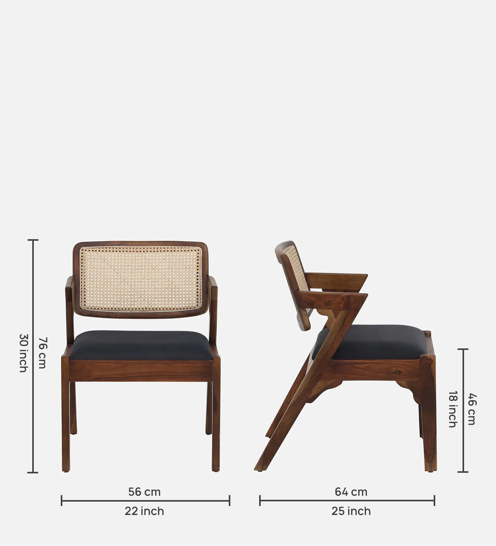 Andorra Sheesham Wood Arm Chair In Provincial Teak Finish - Febonic Living