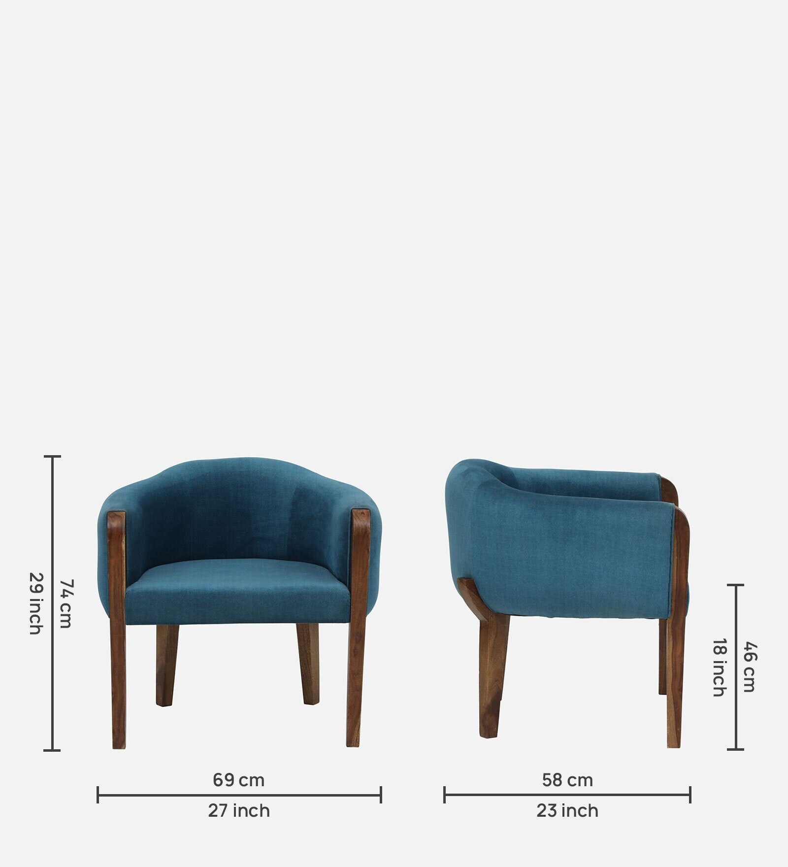 Chalki Sheesham Wood Arm Chair In Provincial Teak Finish - Febonic Living