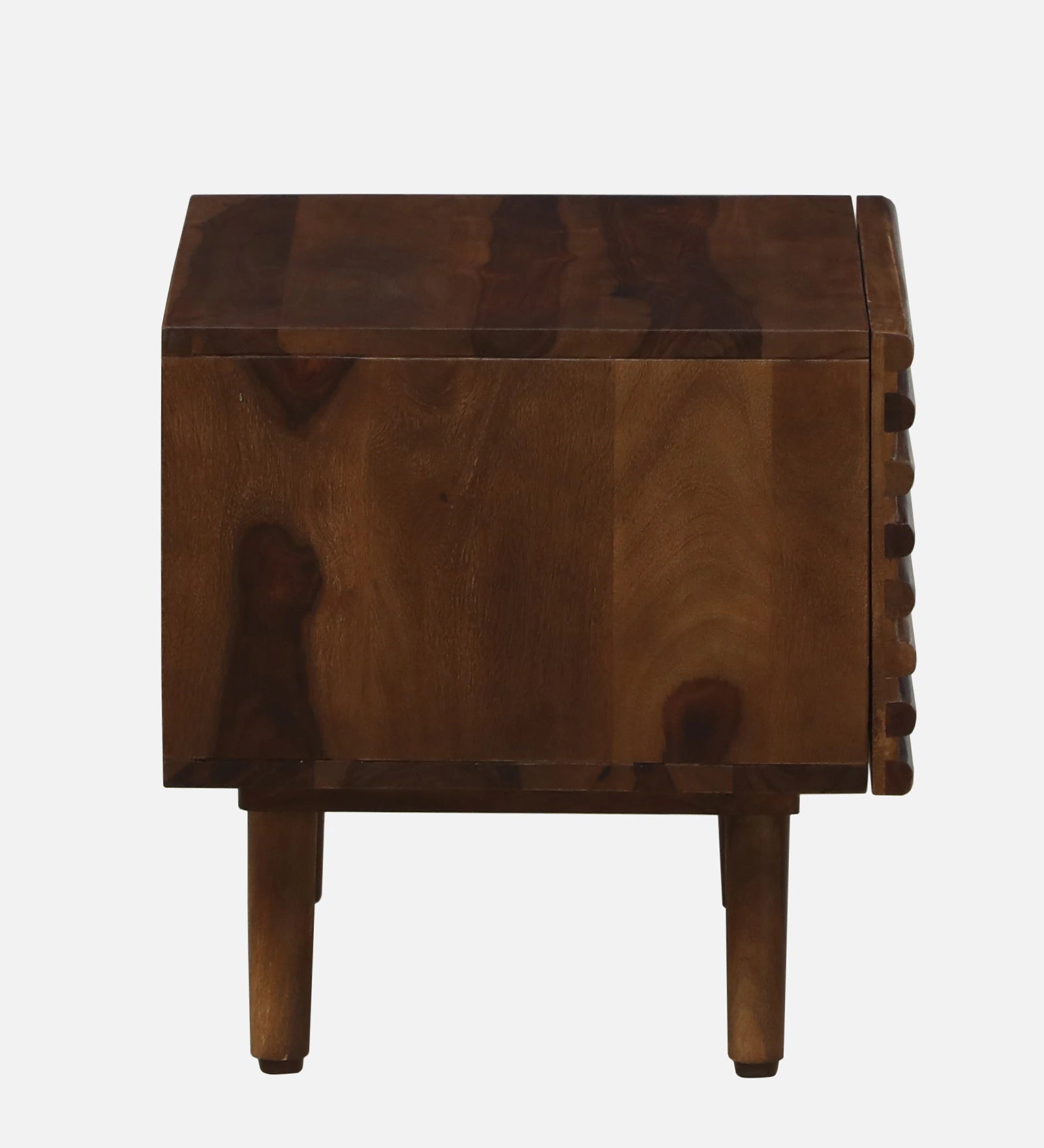 Chalki Sheesham Wood Bedside Table In Provincial Teak Finish - Febonic Living