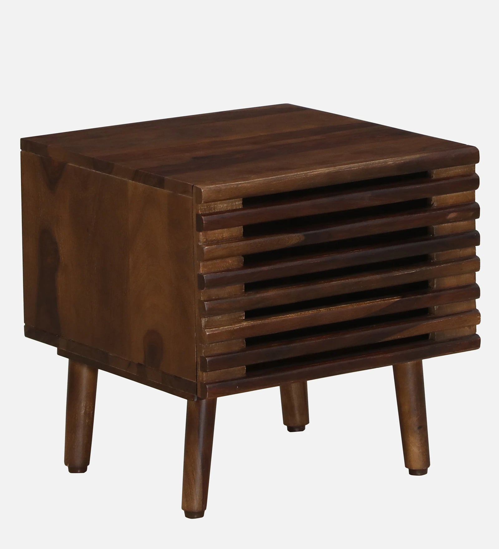 Chalki Sheesham Wood Bedside Table In Provincial Teak Finish - Febonic Living