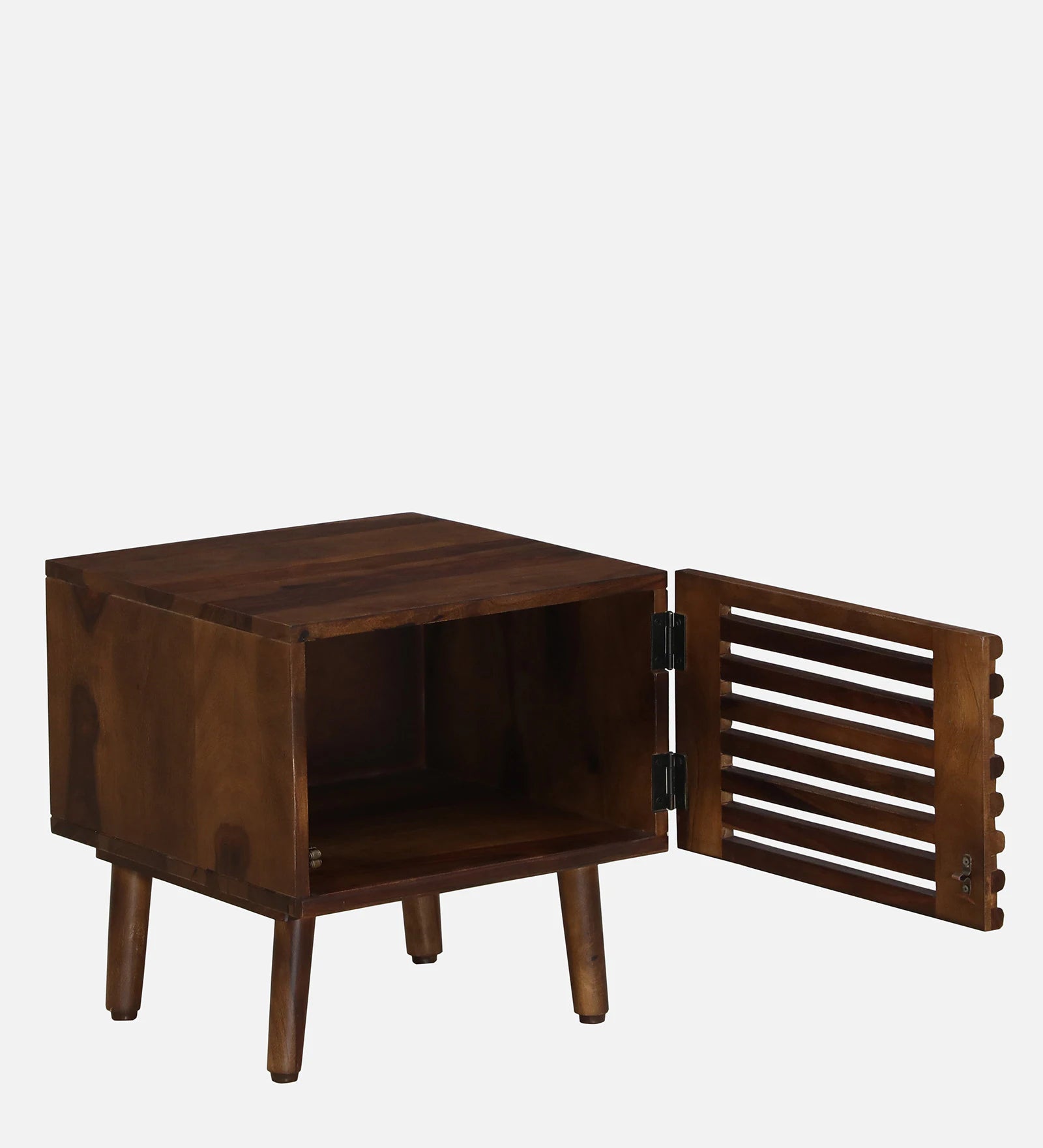 Chalki Sheesham Wood Bedside Table In Provincial Teak Finish - Febonic Living