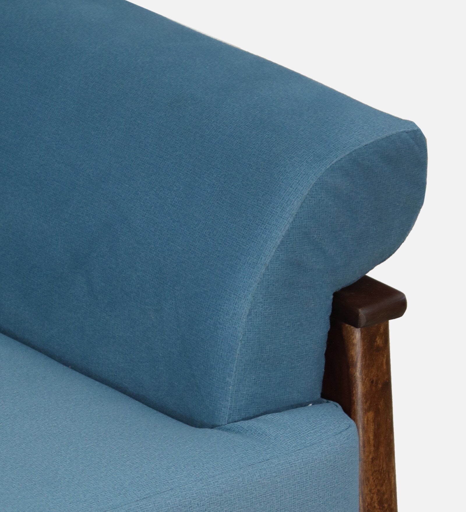 Chalki Sheesham Wood 1 Seater Sofa In Blue Colour - Febonic Living