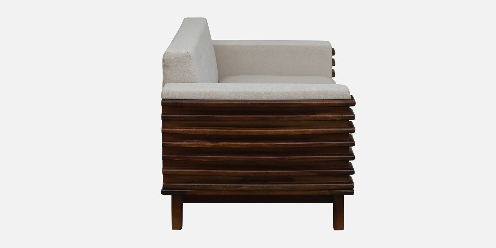 Tanu Sheesham Wood 2 Seater Sofa In Beige Colour - Febonic Living