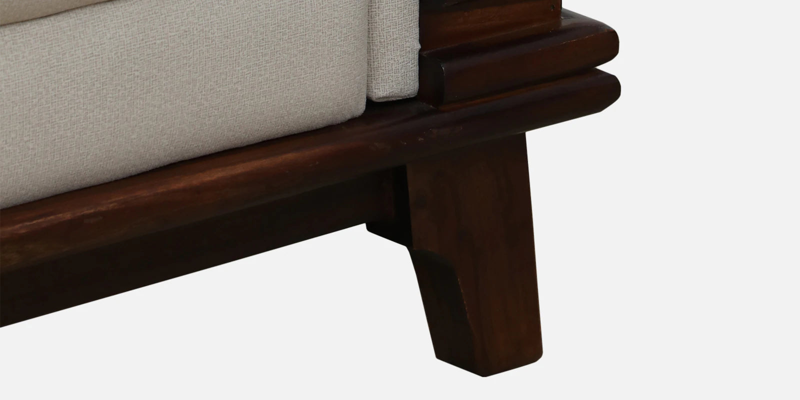 Tanu Sheesham Wood 3 Seater Sofa In Beige Colour - Febonic Living