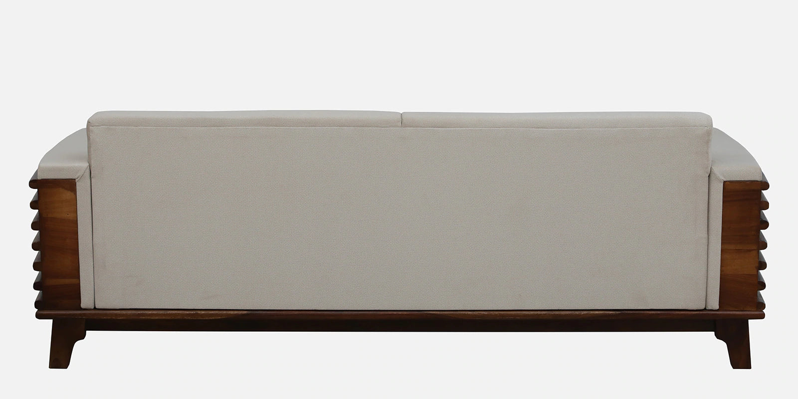 Tanu Sheesham Wood 3 Seater Sofa In Beige Colour - Febonic Living