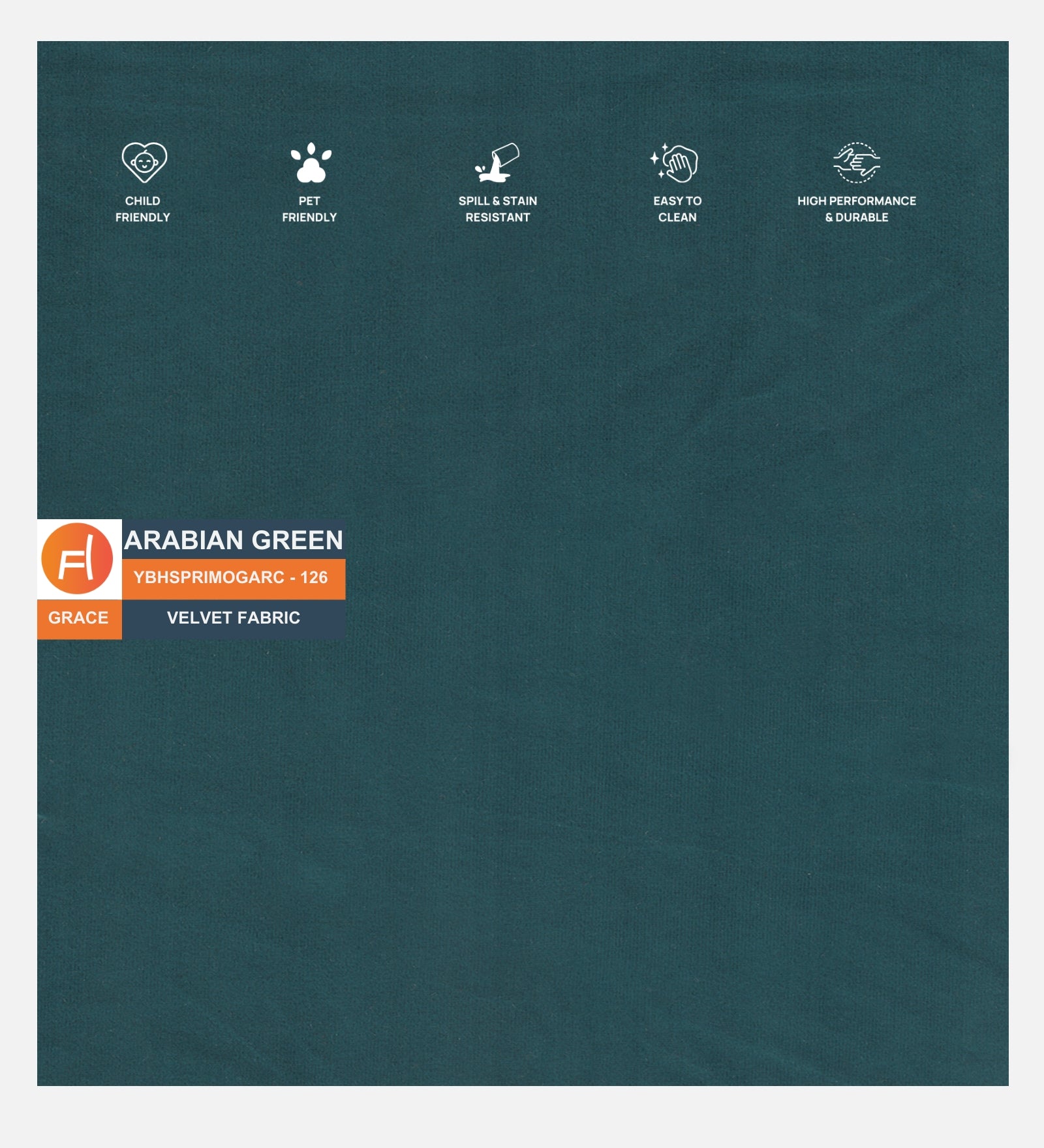 Yara Velvet Fabric 1 Seater Sofa In Arabian Green Colour - Febonic Living