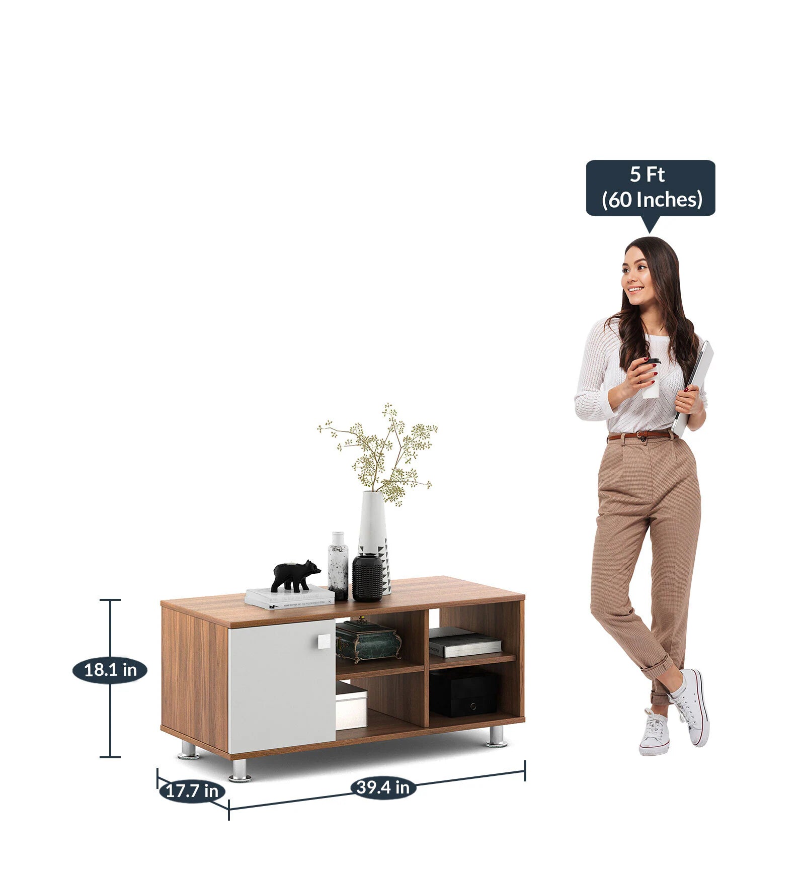 Josie Coffee Table In Oral Walnut Finish - Febonic Living
