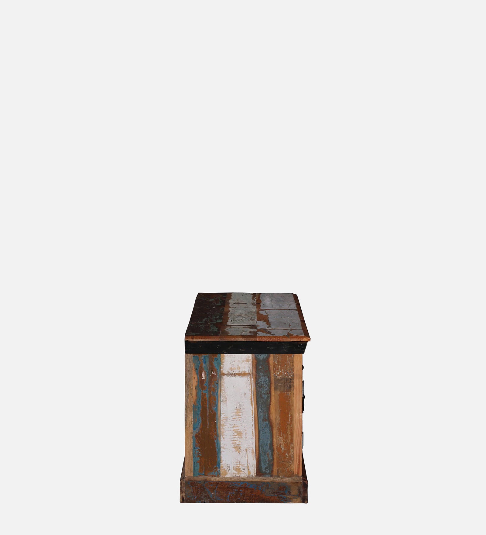 Ezla Reclaimed Wood TV Console In Distress Finish For TVs Up To 55" - Febonic Living