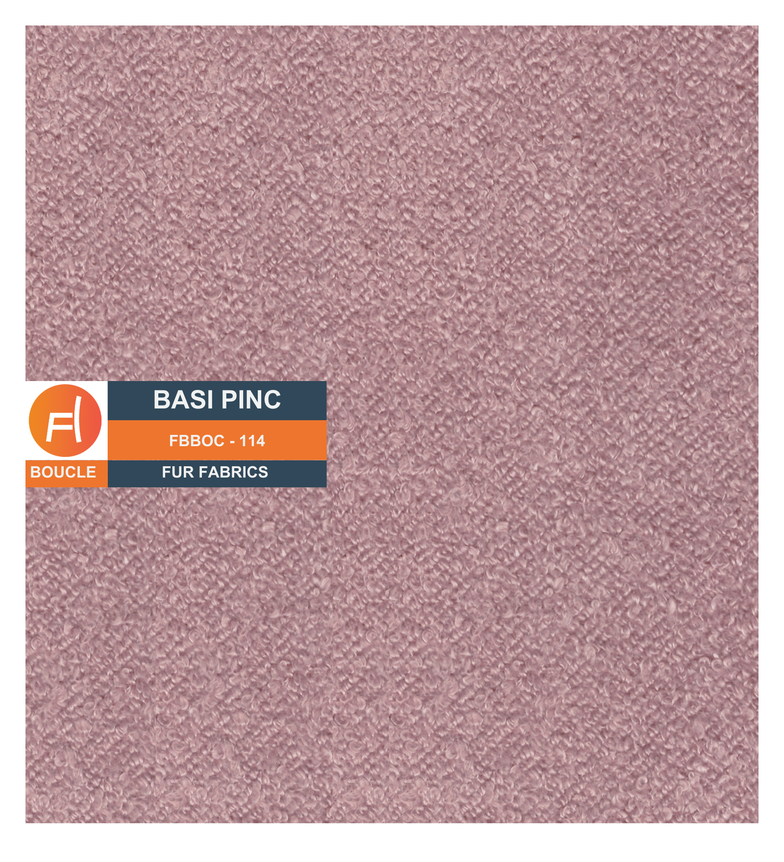 Nesco Boucle Fabric 1 Seater Sofa in Basi Pinc Colour