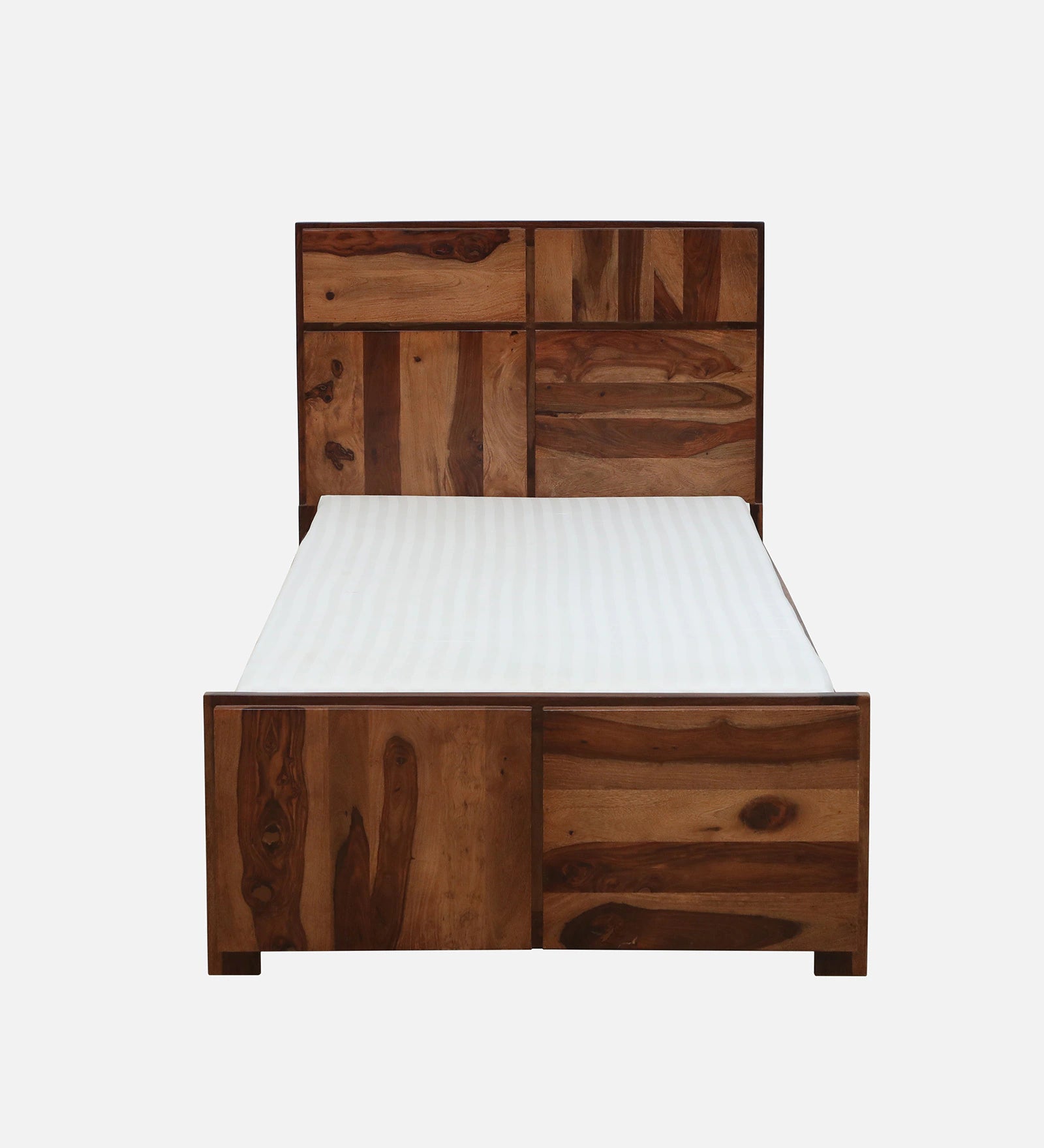Thor Sheesham Wood Single Bed In Rustic Teak Finish - Febonic Living