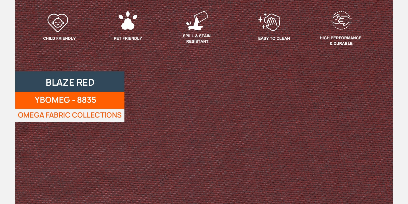 Devo Fabric 3 Seater Sofa In Blaze Red Colour - Febonic Living