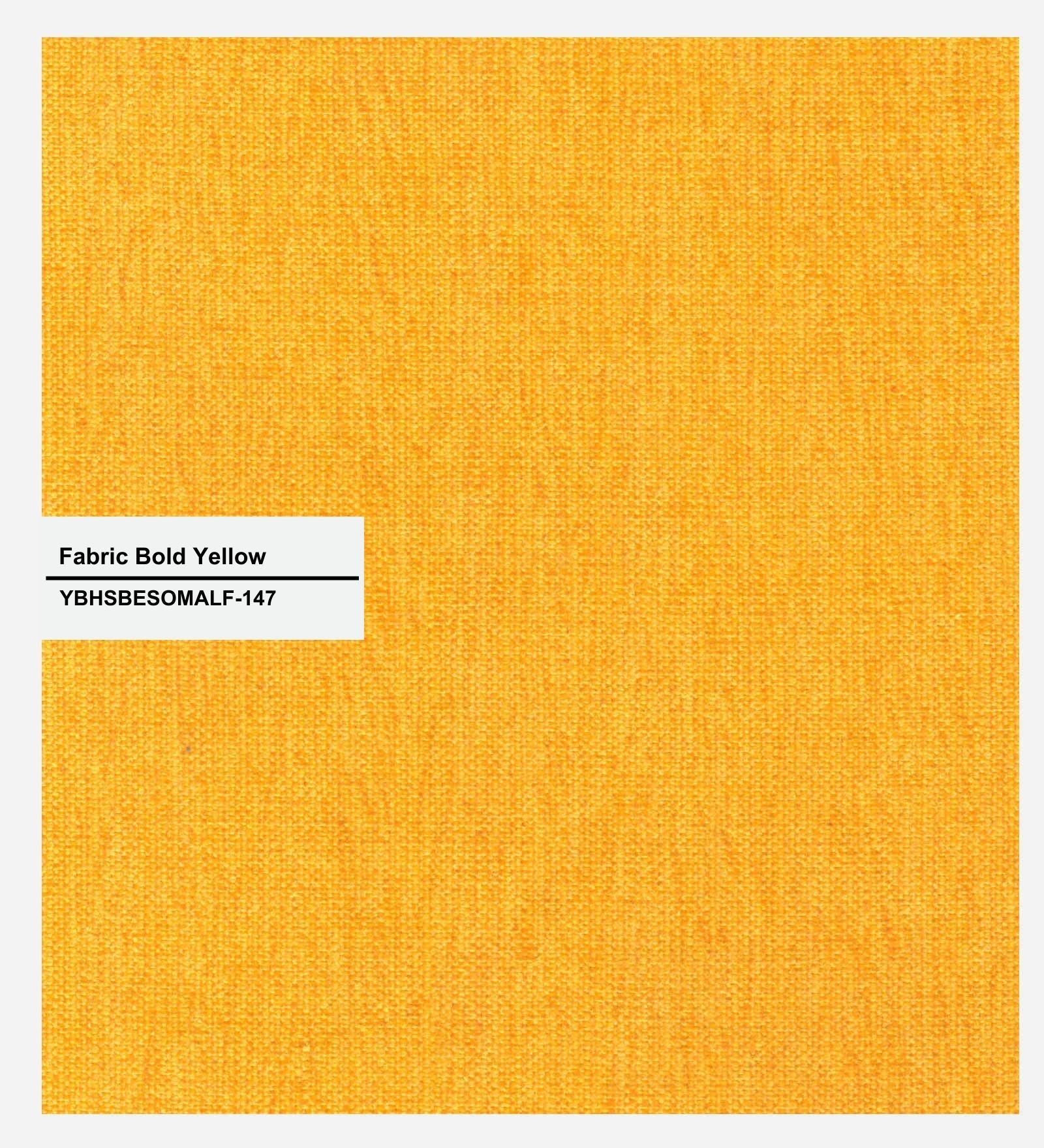 Deyuk Fabric Wing Chair In Bold Yellow Colour - Febonic Living