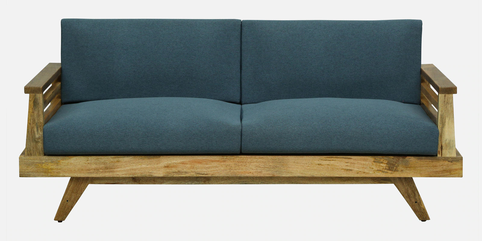 Matur Mango Wood 3 Seater Sofa In Natural Finish
